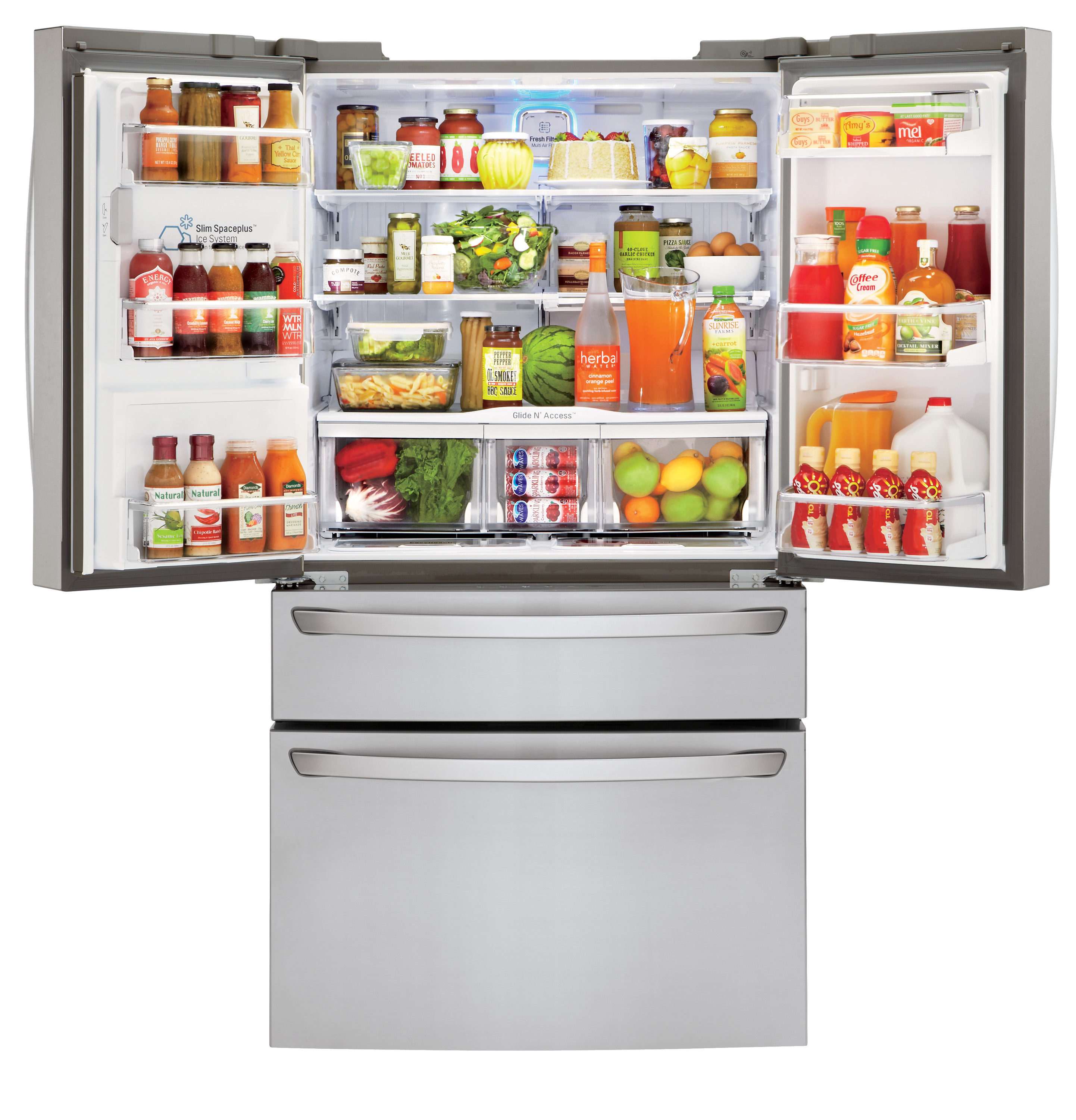 LG 29.9-cu ft 4-Door French Door Refrigerator with Ice Maker (Stainless ...