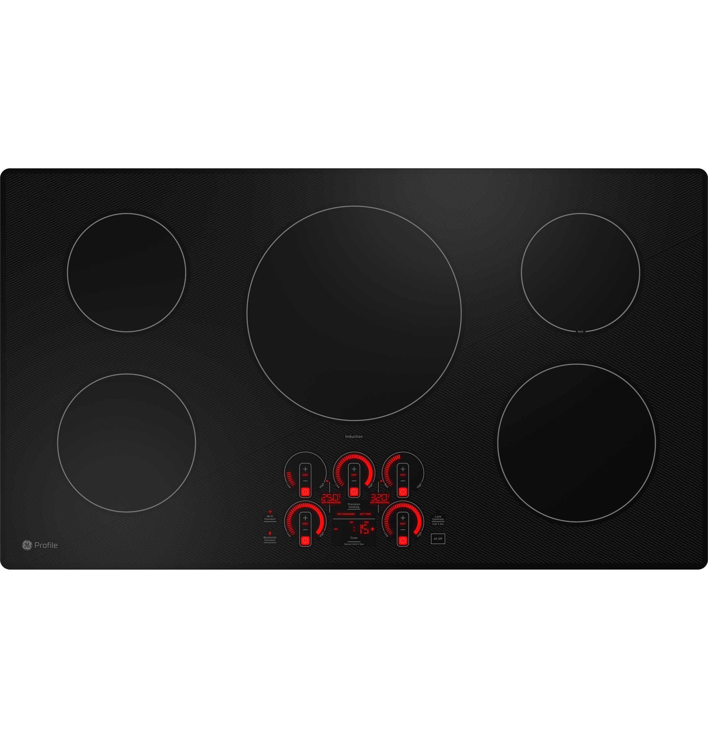 Cafe 36 in. Smart Induction Touch Control Cooktop in Stainless Steel with 5  Elements CHP90362TSS - The Home Depot