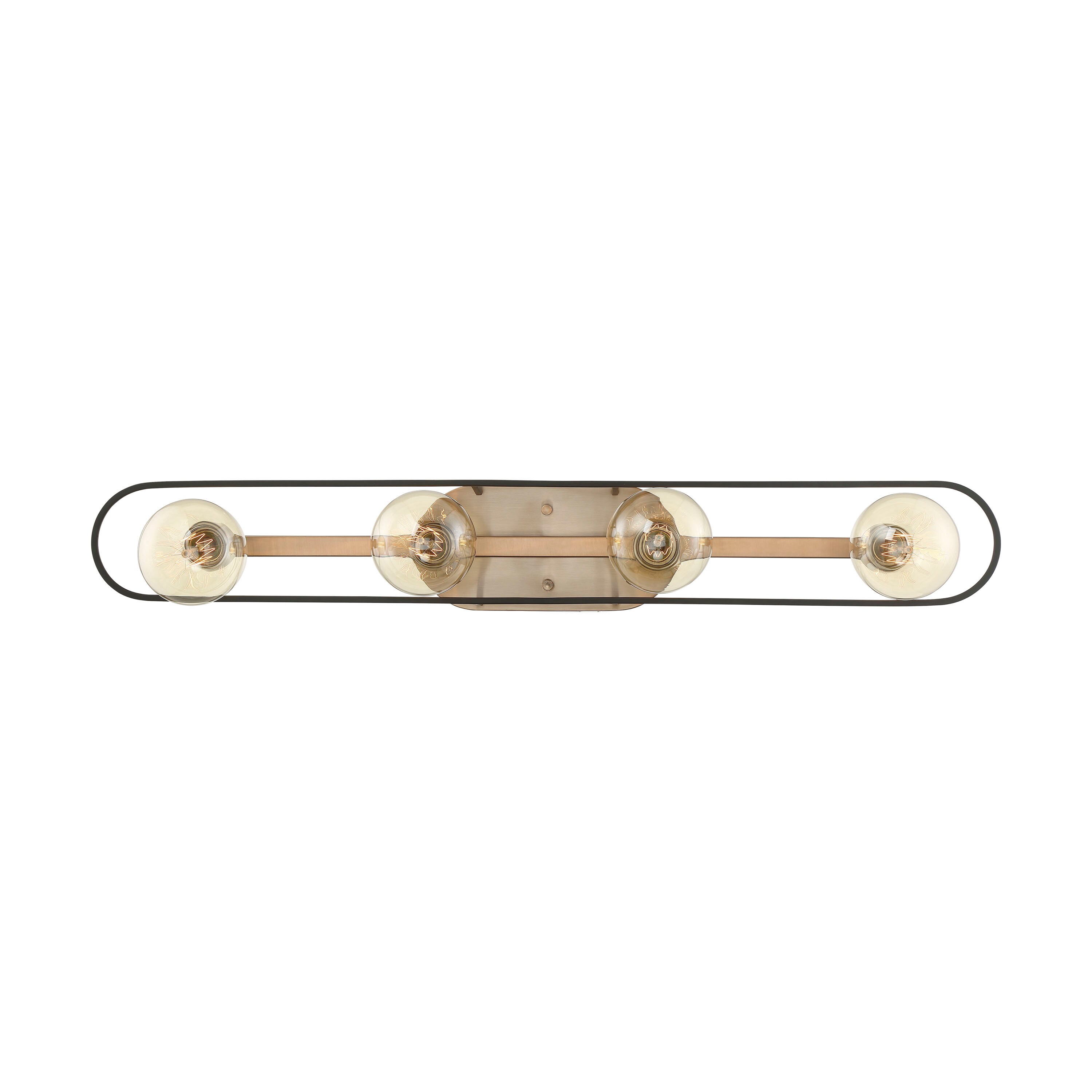 SATCO NUVO 60/6654 Chassis 32.25-in 4 -Light Multiple finishes Brass Transitional Vanity light