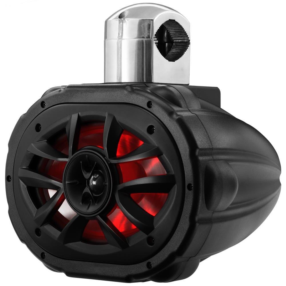 Boss Audio Systems 600 WATTS MAX POWER 6" x 9" 2-Way Marine Grade Cage/Wake Tower Speaker Featuring RGB LED Lights, Poly Injection Cone and Voice Coil; Sold Individually in