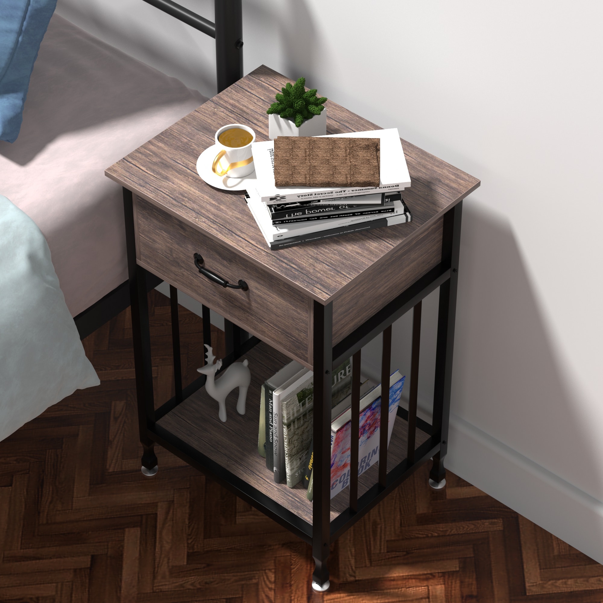 Vecelo LOE-MX-NS24-GRY nightstands - View #8