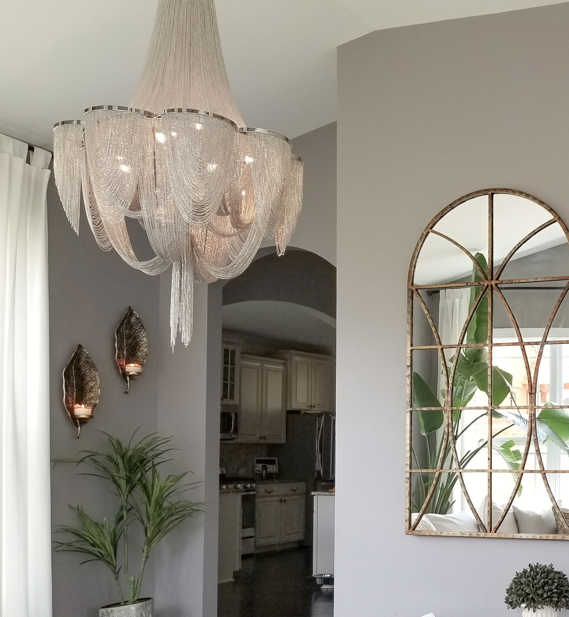 Chantilly Polished Nickel 6-Light Metal Chandelier
