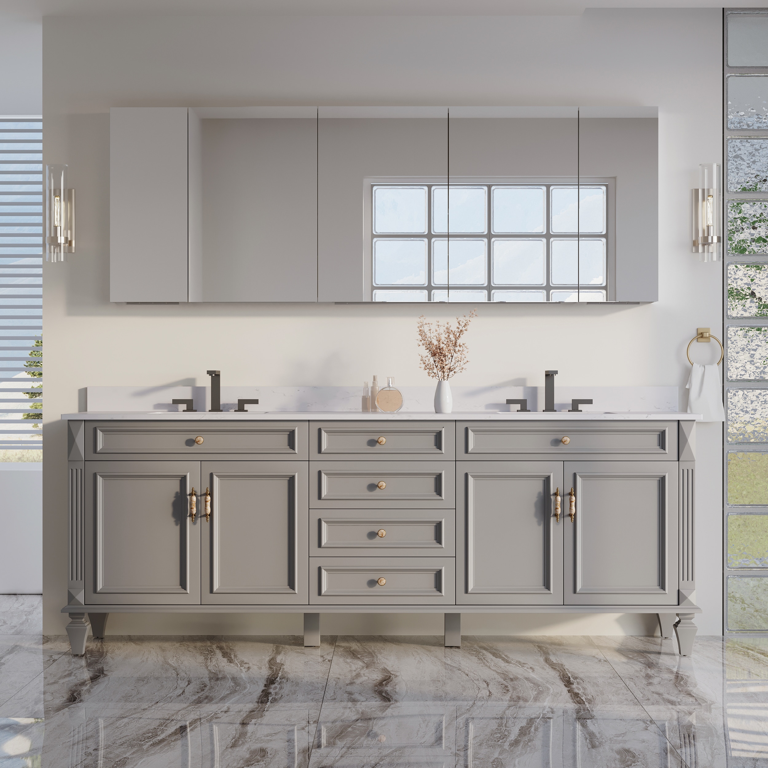 CALVON ROABCA12R-60-12L Bathroom-Medicine-Cabinets - View #11