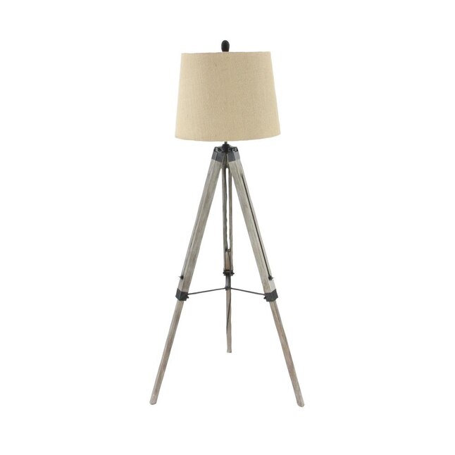 Brown Tripod Floor Lamp, Whitewash Wood Tripod Table Lamp