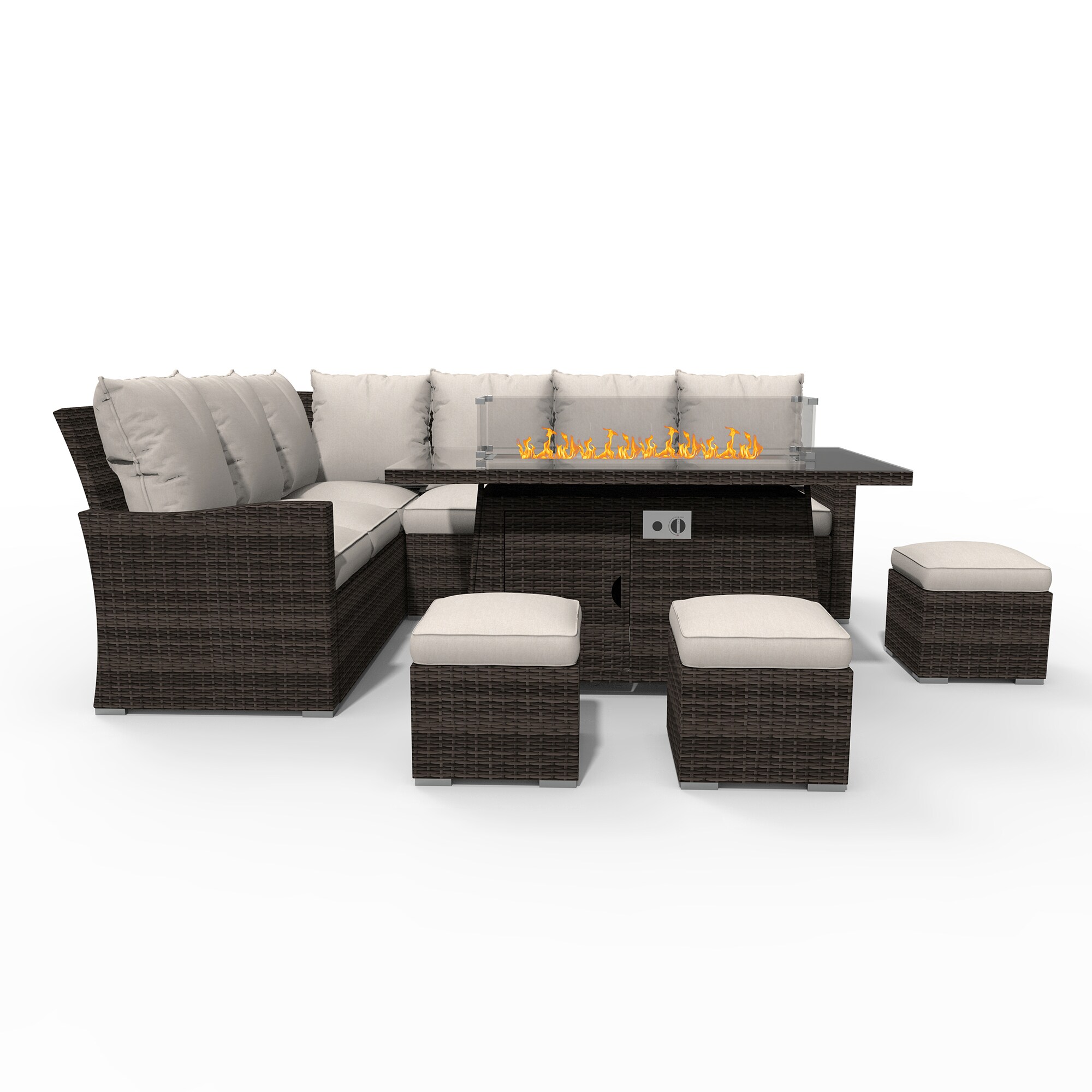 Moda Furnishings MOF-16591-BROWN Patio-Conversation-Sets - View #3