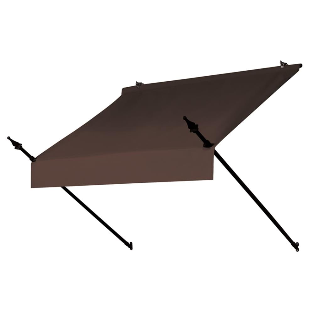 Awnings in a Box 3020772 Designer 50.5-Inches Wide x 36.5-Inches Projection x 10-Inches Height Fabric Cocoa/Black Solid Manual Retractable Window/Door Awning