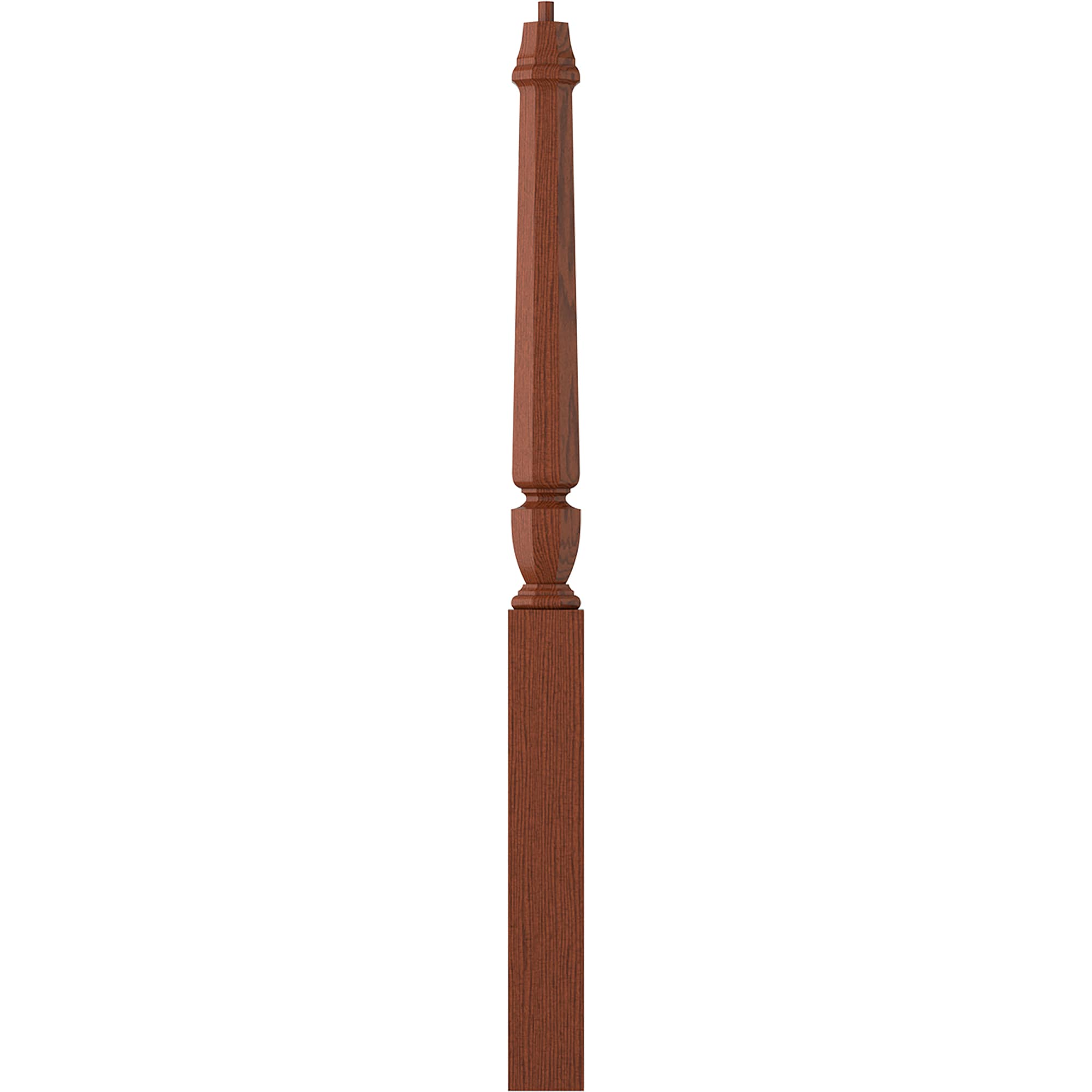 L.J. Smith Stair Systems LJP-30148-BRZC Regent 3.5-in x 50-in Unfinished Brazilian cherry Starting Stair Newel Post