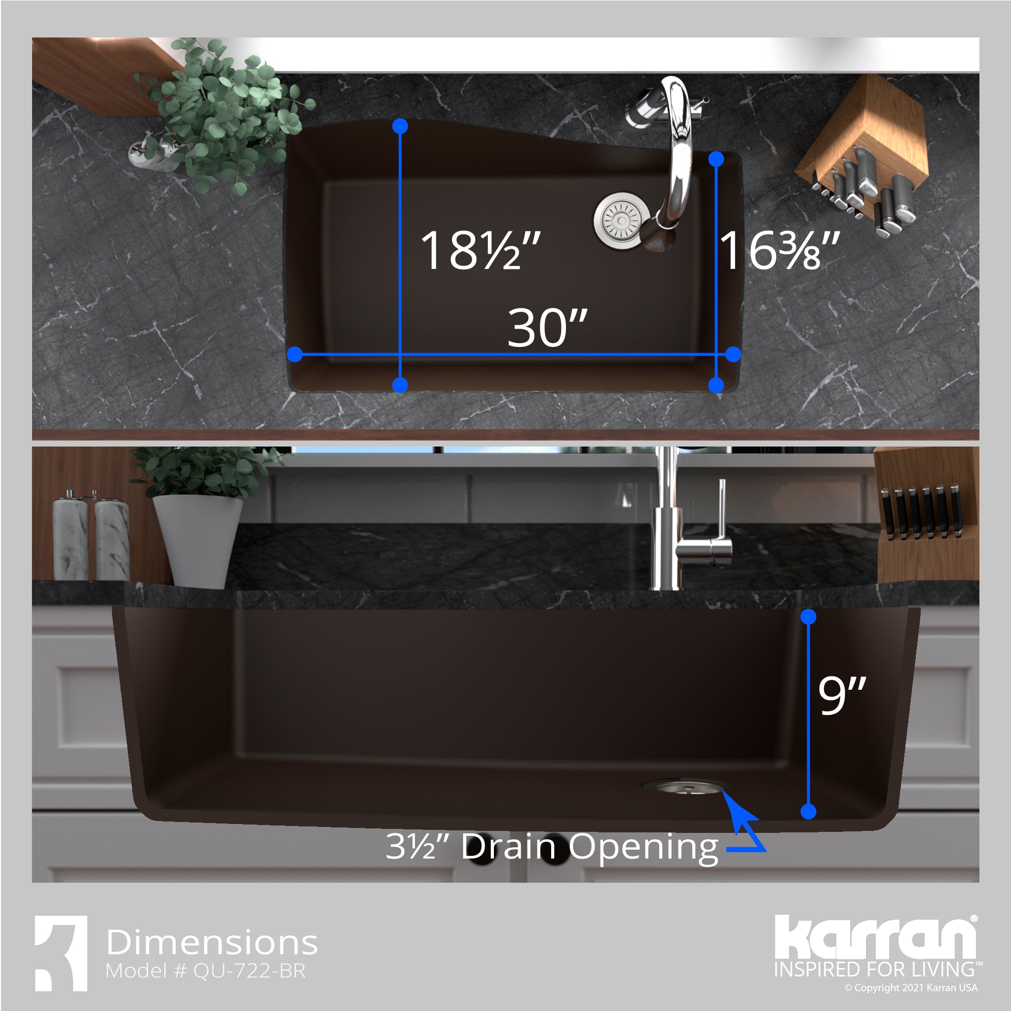 Karran QU-722-BR Kitchen-Sinks - View #8