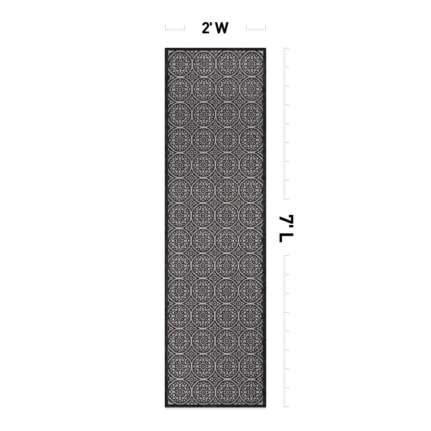 World Rug Gallery 121BLACK2X7 rugs - View #3