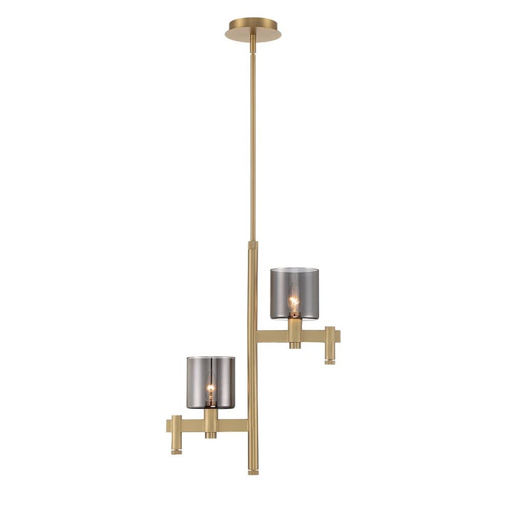 Eurofase A-EUROFASE-46520-012 Decato 2 - Light Brushed Gold Contemporary / Mid Century Modern / Transitional Incandescent Glass And Metal Pendant Light