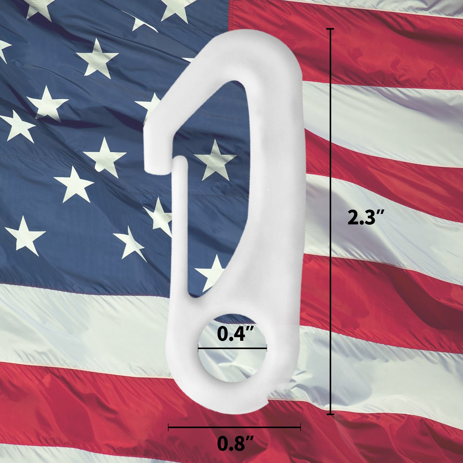 Anley 4-Pack Heavy Duty Flagpole Snap Hook Clips Nylon Flag Snap Hook in  the Flag Accessories department at