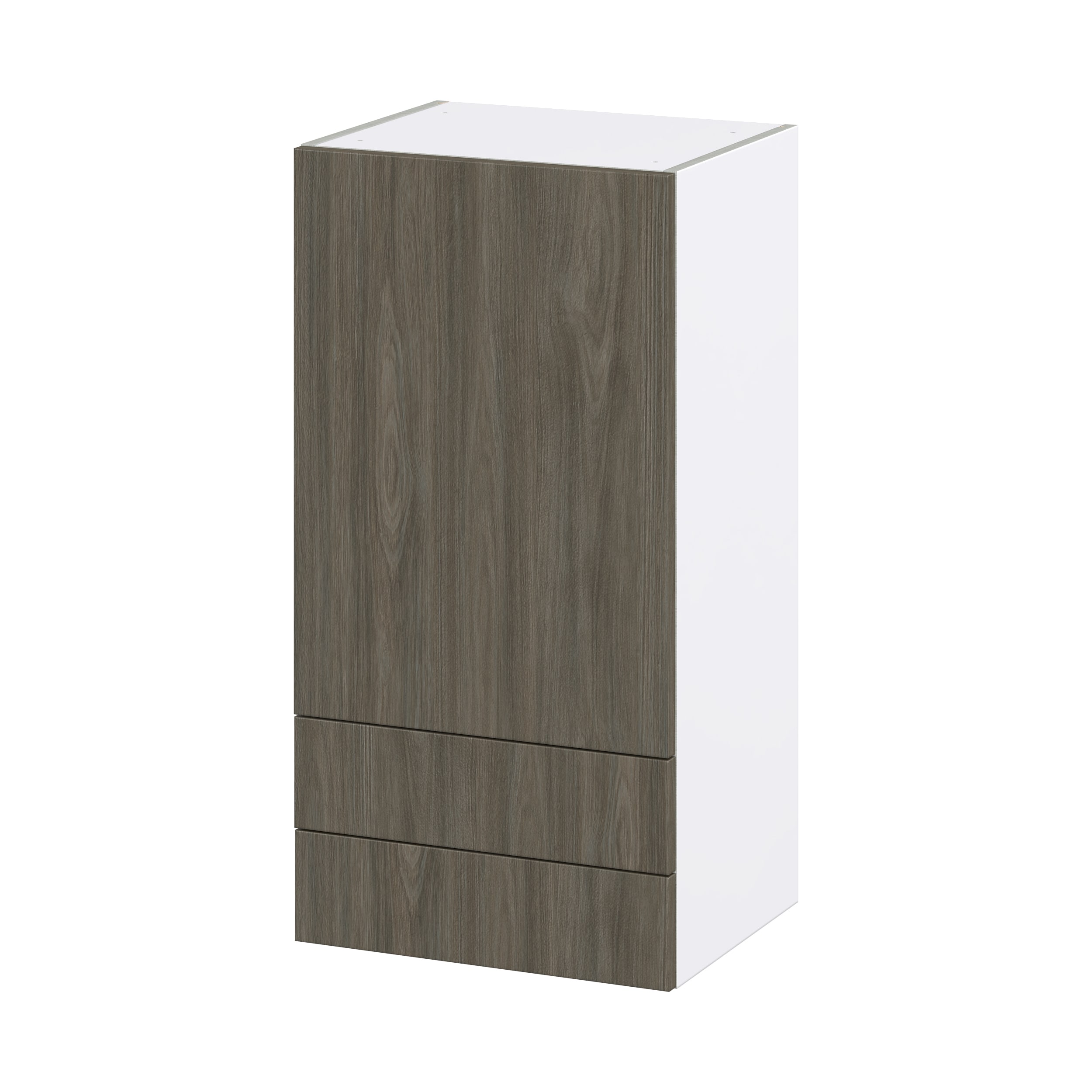 Hugo&Borg DSW1835B(L/R)-SA Savane 18-in W x 35-in H x 14-in D Textmel 2 -Drawers Wall Fully assembled Cabinet (Flat Panel Slab)