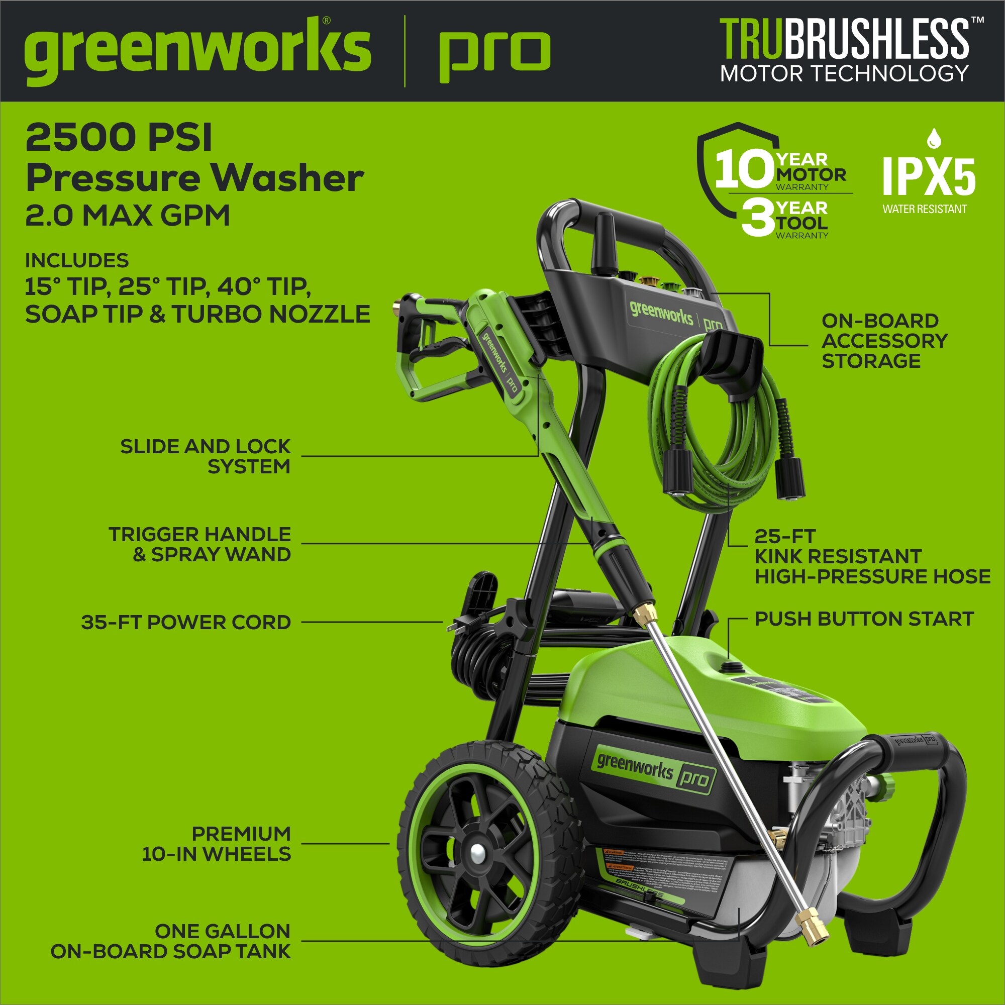 Greenworks GPW2500 Gas-Pressurewashers - View #4