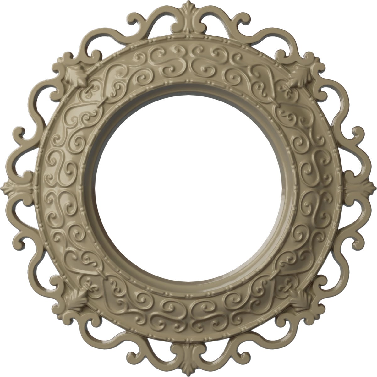 Ekena Millwork CM13ORGDF Orrington 13.25-in W x 13.25-in L Painted Gobi Desert Polyurethane Whole Ceiling Medallion