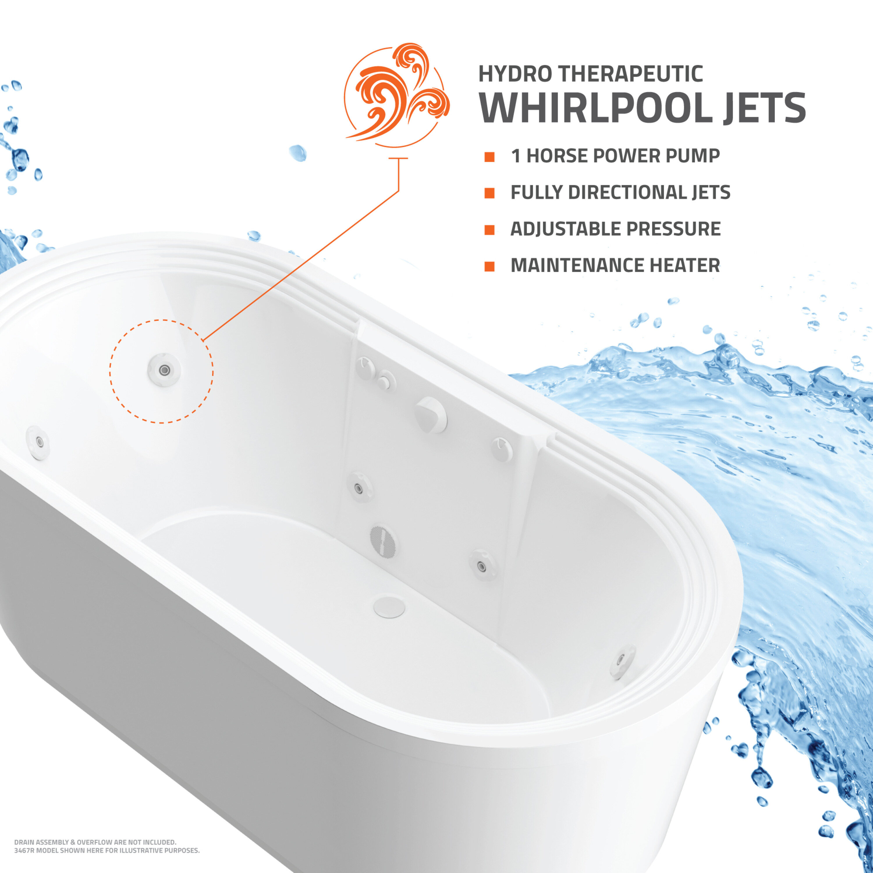 Portable whirlpool Jet Spa Bath - With Adjustable Swivel Jet, 2