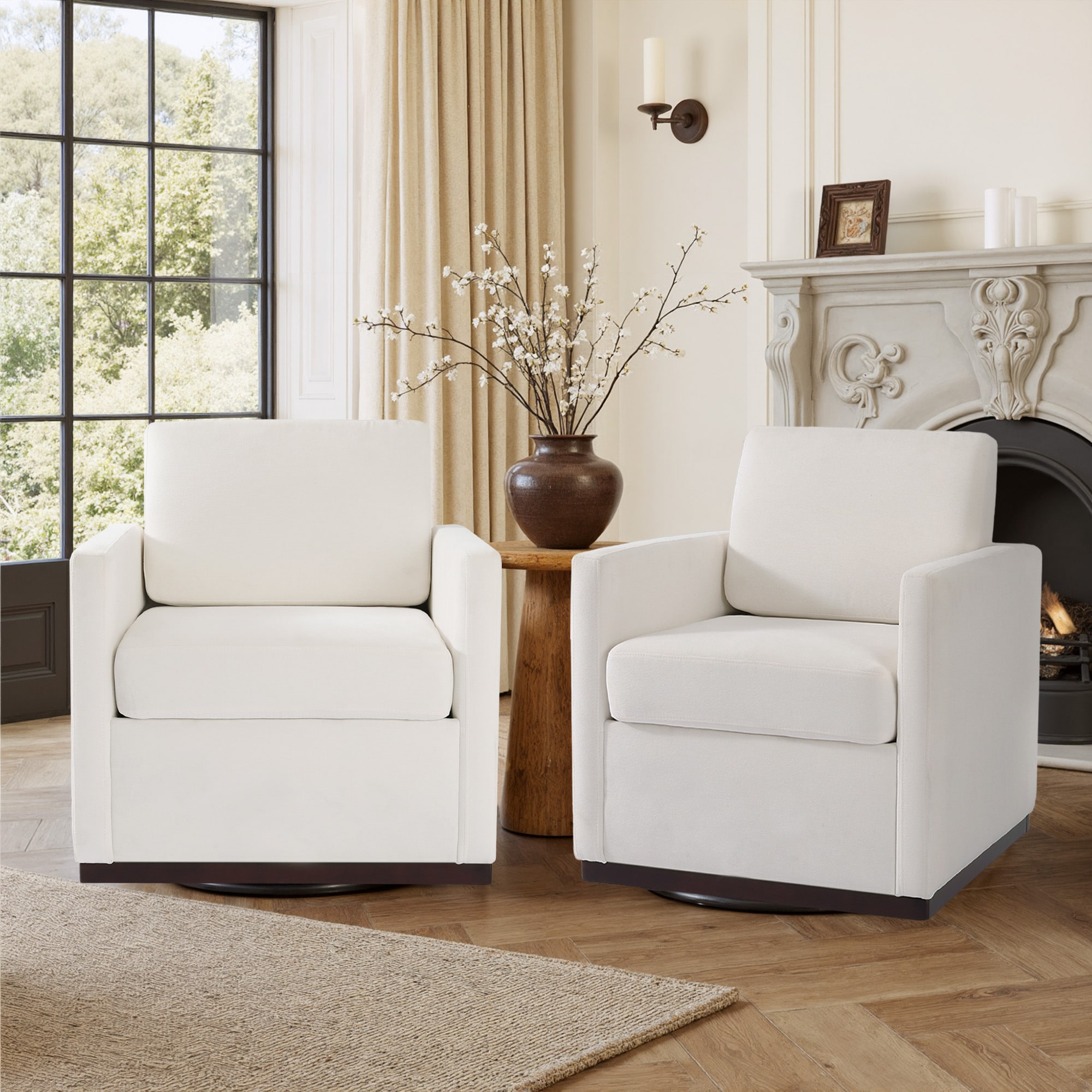 Dreamsidea Swivel Accent Chair - Mid Century Modern Arm Chair - Living ...