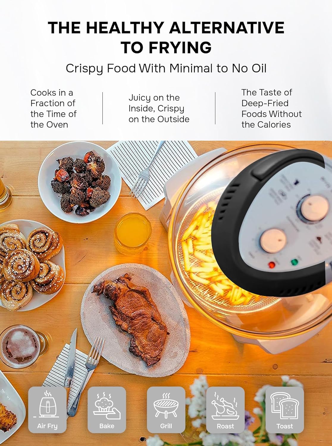 Big Boss 16-Quart Black Air Fryer