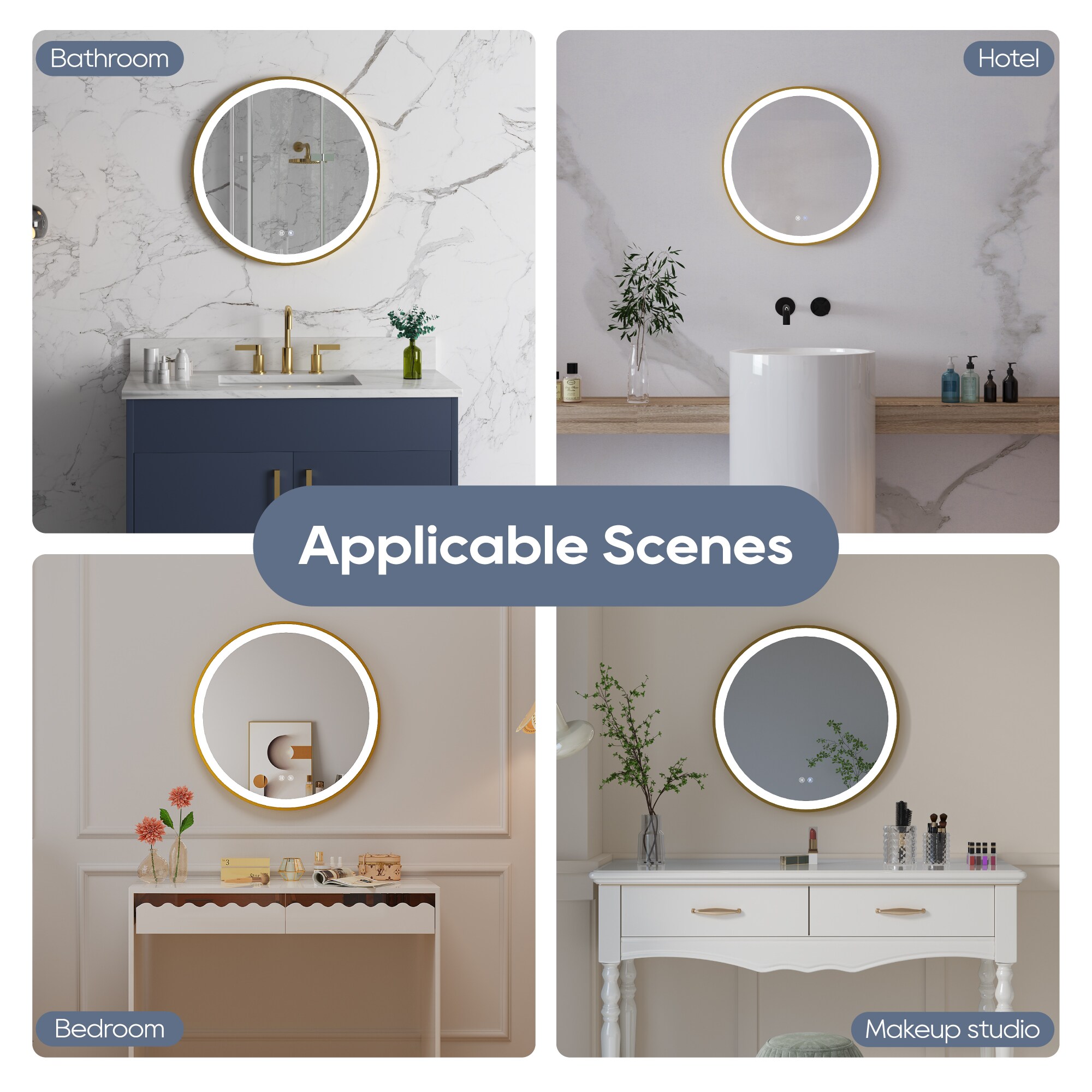 DELUXE LIVING M0005 Framed-Bath-Mirrors - View #7