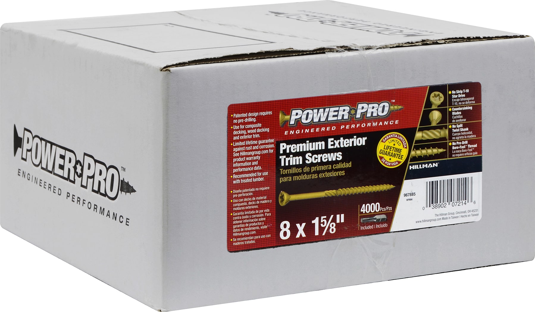 Power Pro #8 x 1-5/8-in Epoxy Exterior Trim Screws (4000-Per Box) 967885 Sansujyuku sansujyuku.com