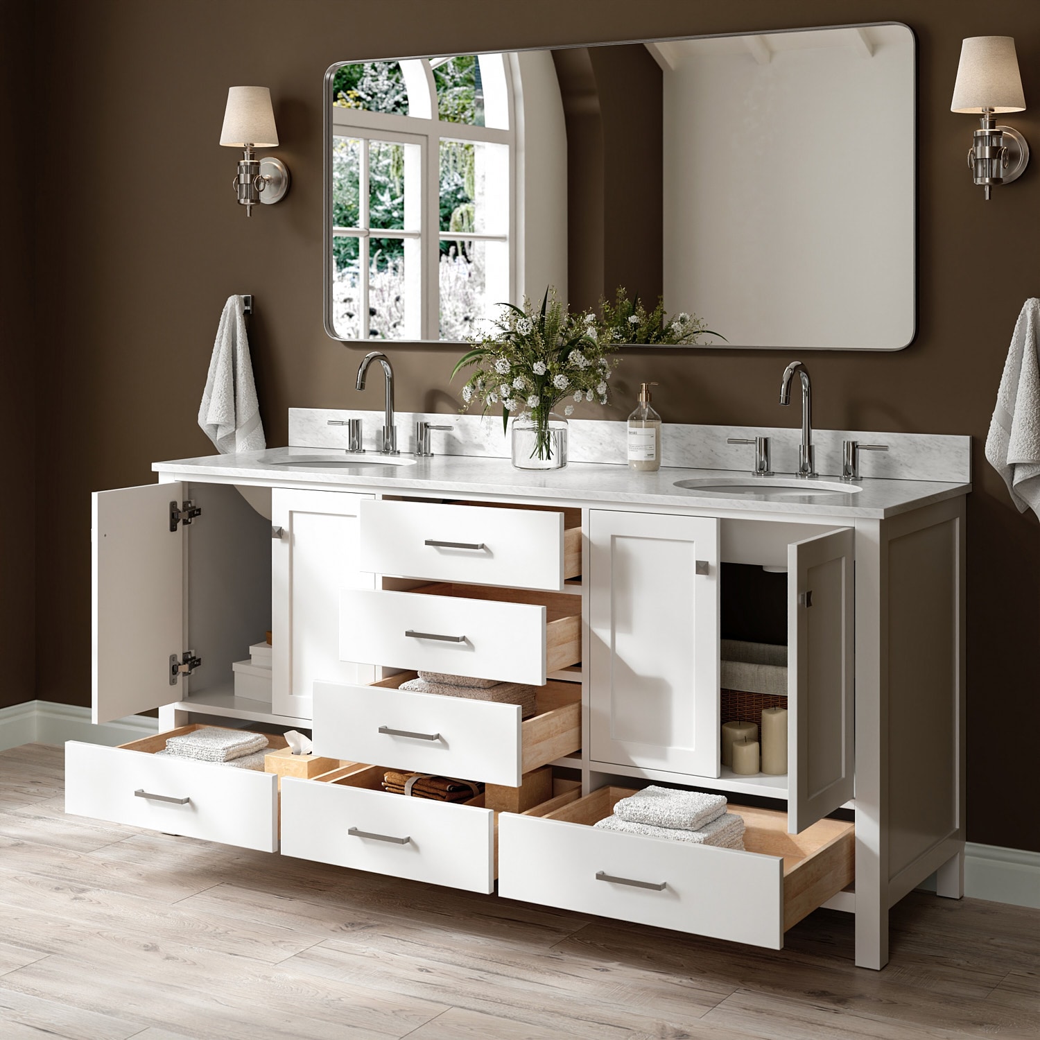 ARIEL A073DCW2OVOWHT Bath-Vanity-Combo - View #3