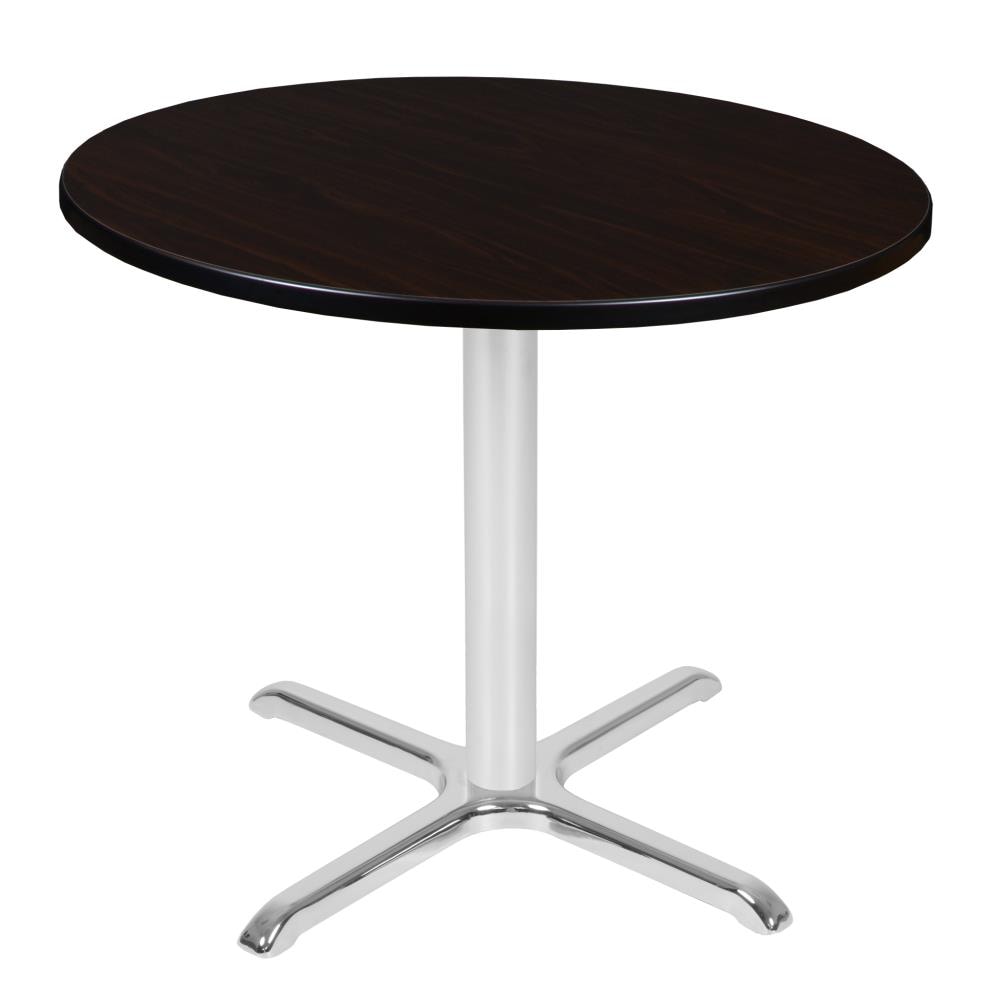 Regency TVX42RNDMWCM Breakroom Brown 4-Person Training Table (42-in W x 29-in H)