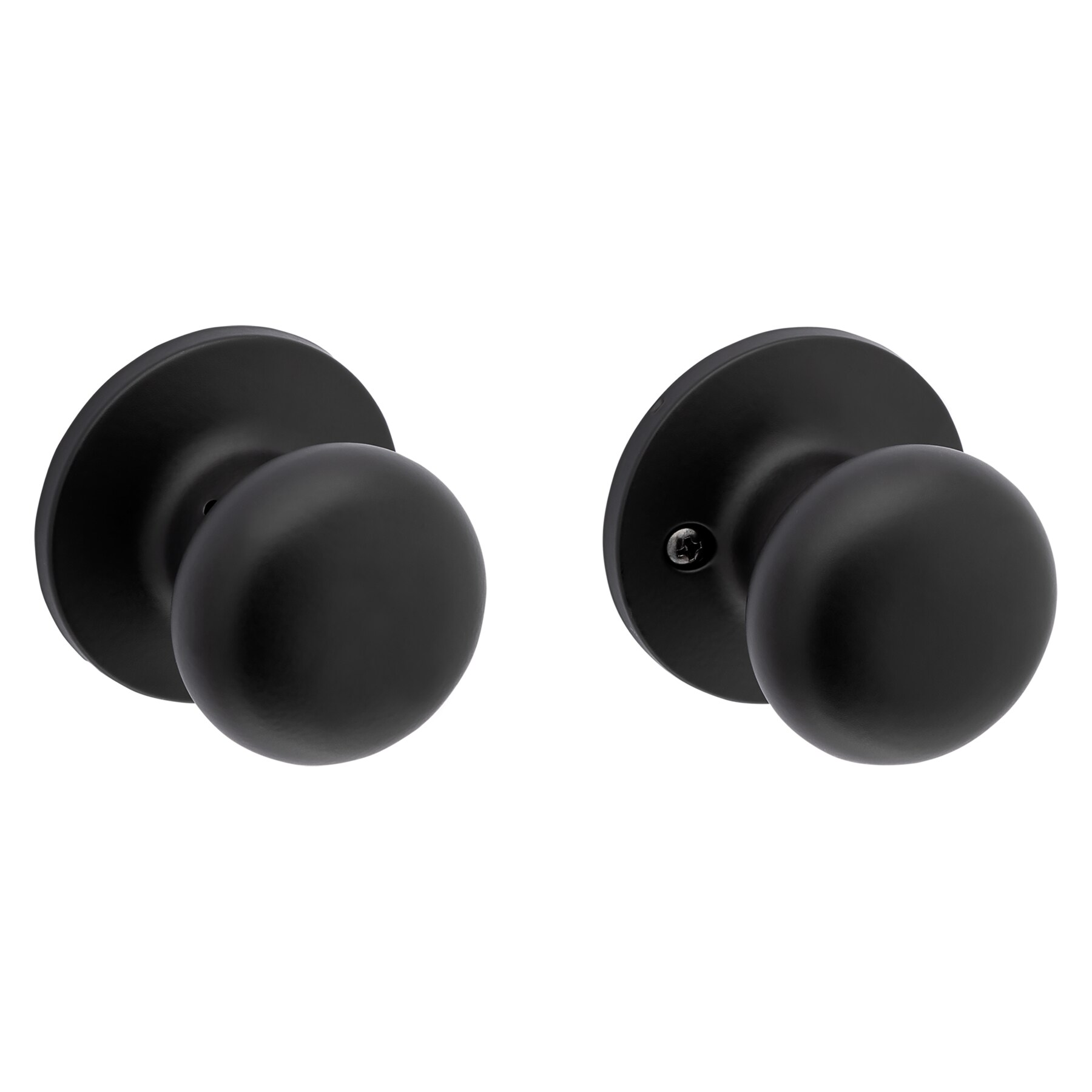 RELIABILT Baron Matte Black Interior Hall/Closet Passage Door Knob