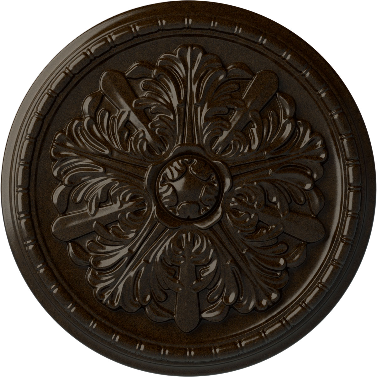 Ekena Millwork CM17WABZS Washington 17.125-in W x 17.125-in L Painted Bronze Polyurethane Whole Ceiling Medallion
