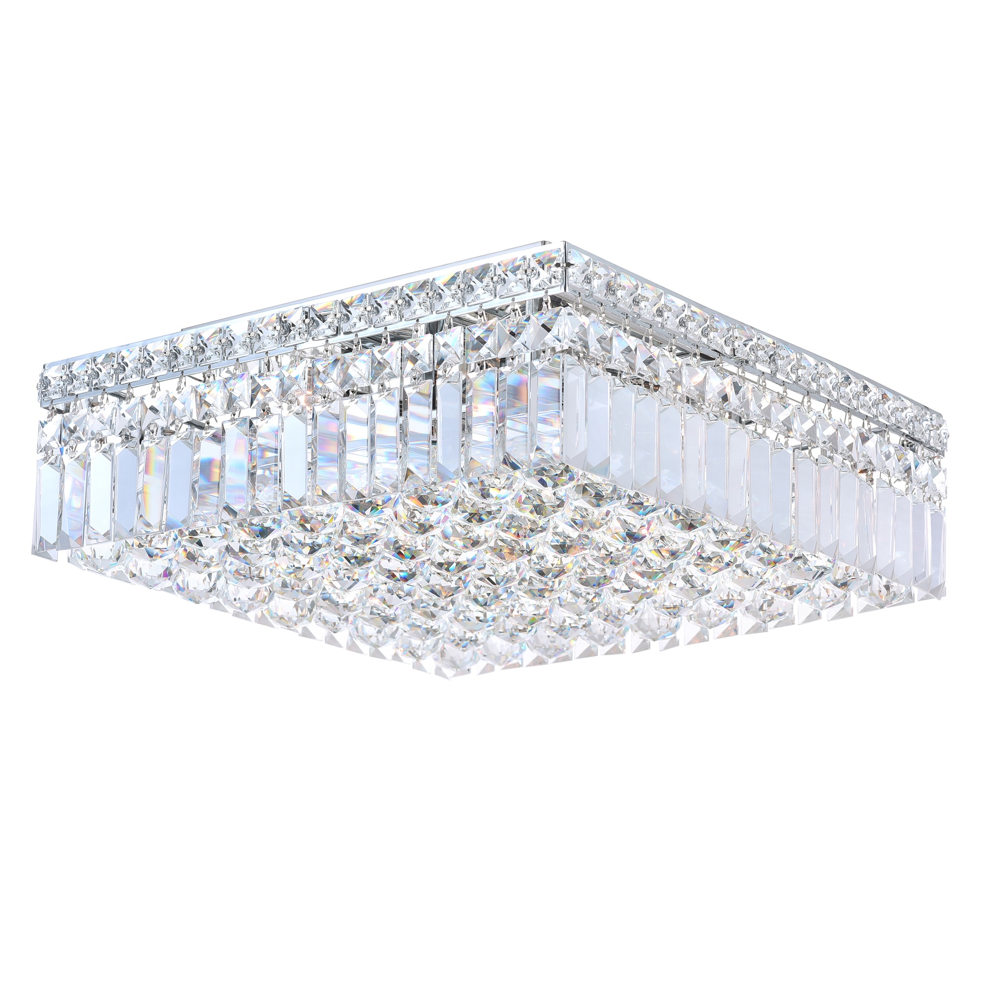 CWI Lighting 8005C16C-S Colosseum 5-Light 16-in Chrome Flush Mount Light