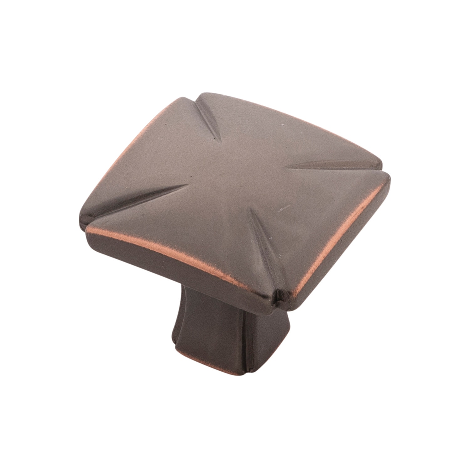Hickory Hardware P3230-OBH-10B Bridges Oil-Rubbed Bronze Highlighted Square Transitional Cabinet Knob 10 -Pack