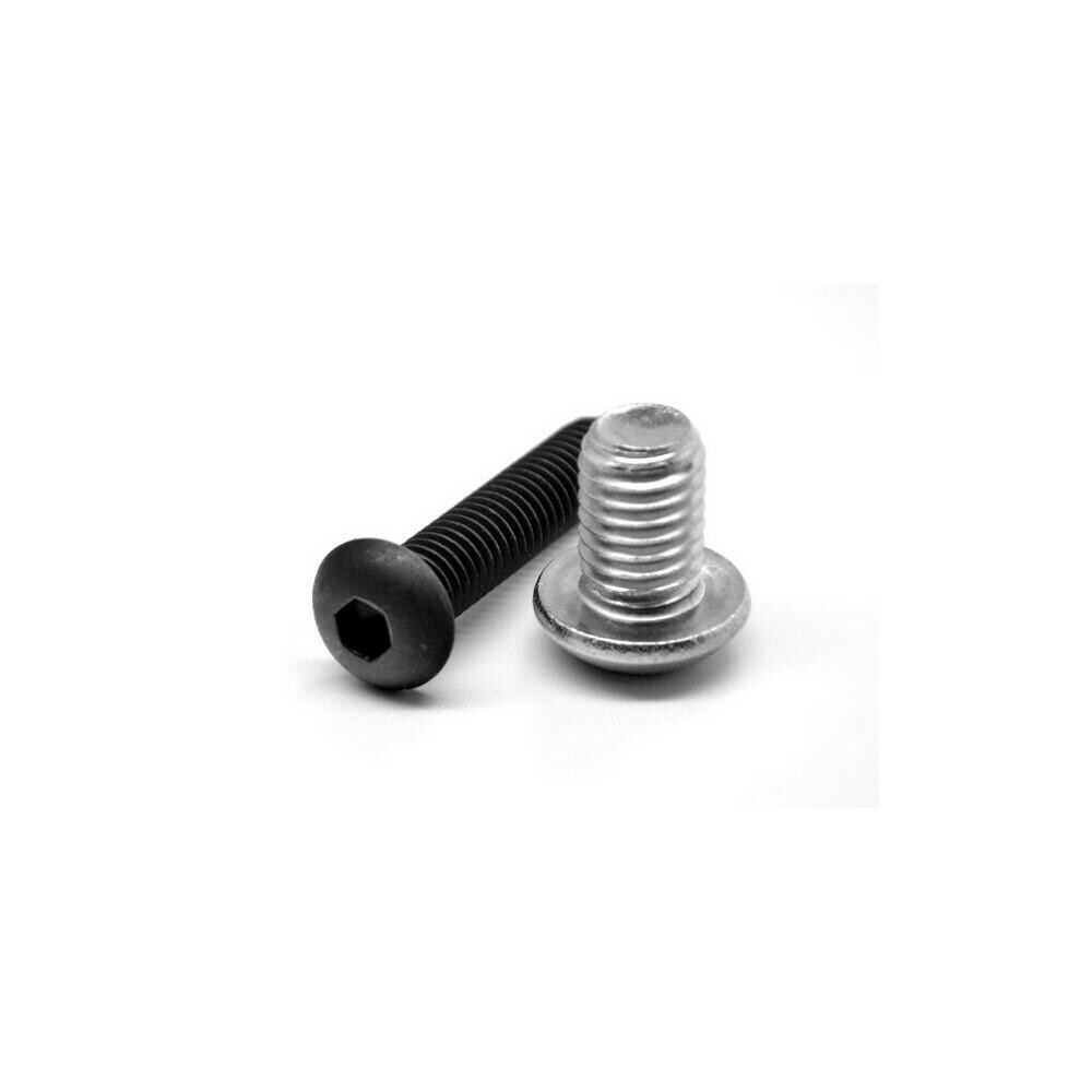 ASMC Industrial ASMC Industrial No.10-32 x 0.75 in.-FT Fine Thread Socket  Button Head Cap Screw, Nylon Pellet- Alloy Steel- Black Oxide- 25 Piece at