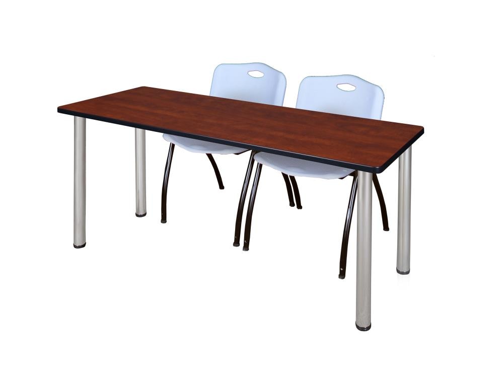 Regency MT7224CHBPCM47GY Training Red 4-Person Training Table (72-in W x 29-in H)