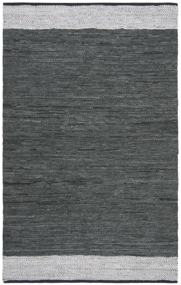 Safavieh VTL201A-6 Vintage Leather Lovell 6 x 9 (ft) Leather Gray/Silver Rectangular Indoor Coastal Area rug
