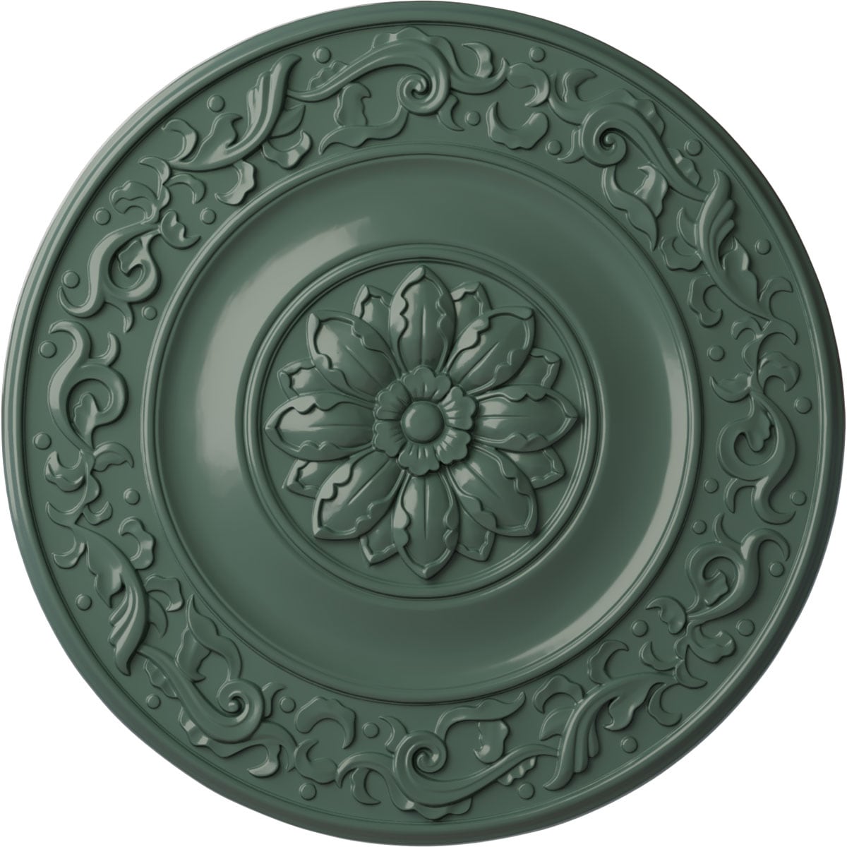 Ekena Millwork CM47MICBF Milan 51-in W x 51-in L Painted Cloud Burst Polyurethane Whole Ceiling Medallion