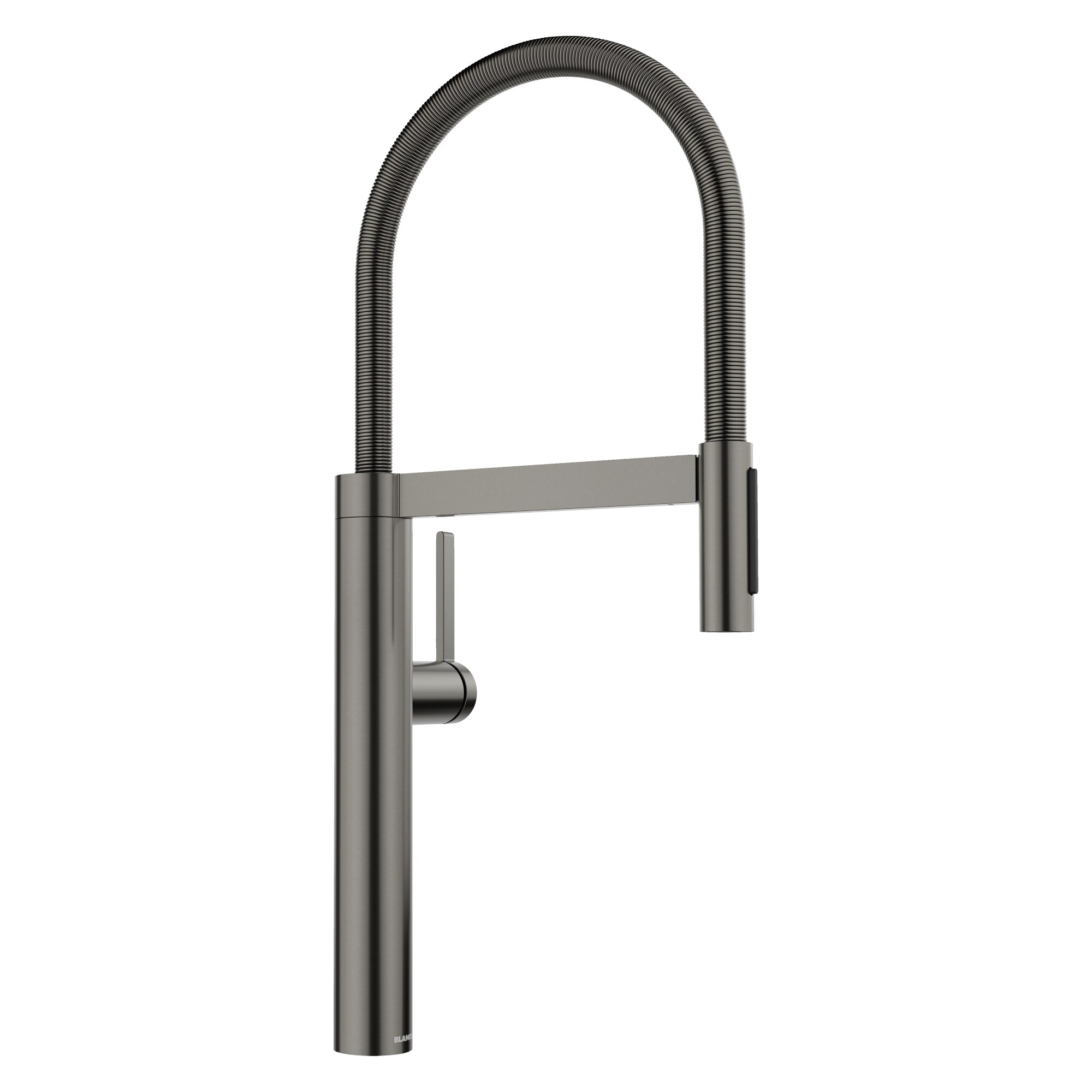 Blanco 527475 Culina II Satin Dark Steel Single Handle Deck-mount Pre-rinse Kitchen Faucet with Sprayer