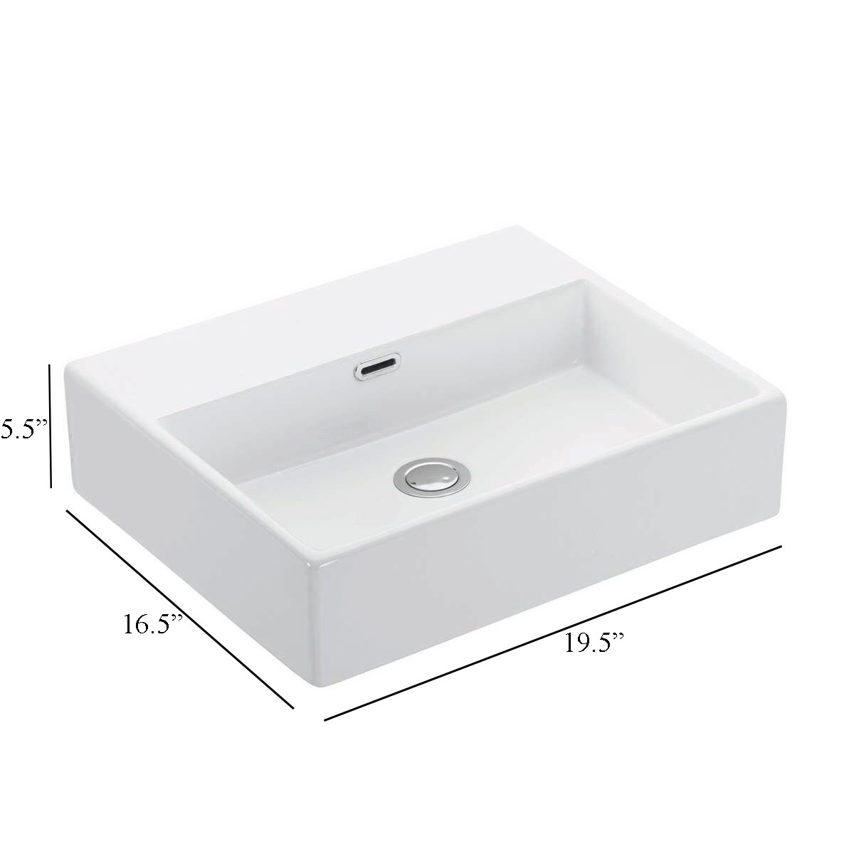 WS Bath Collections Quattro Ceramic White Ceramic Wall-mount ...