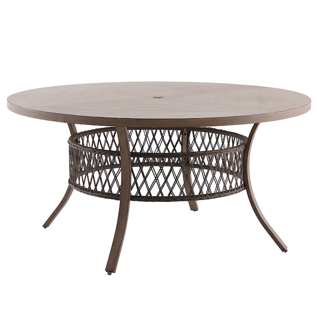 Round Wicker Outdoor Dining Table, Serena 60 Round Glass Dining Table