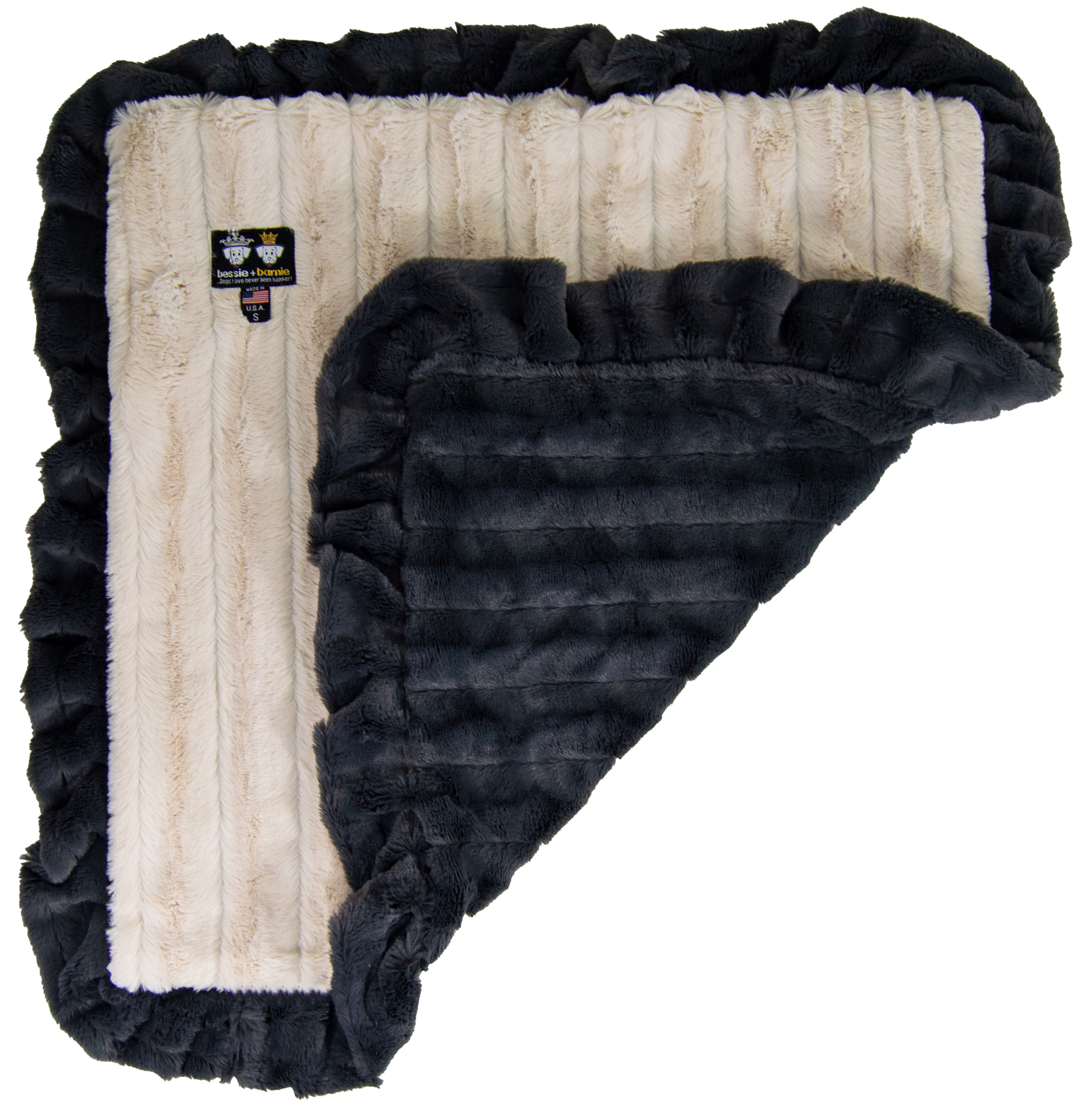Bessie and Barnie BLNKTZ-NB-GLSTE-XL Rectangular Gray Polyester Pillow Dog Bed ( Large )