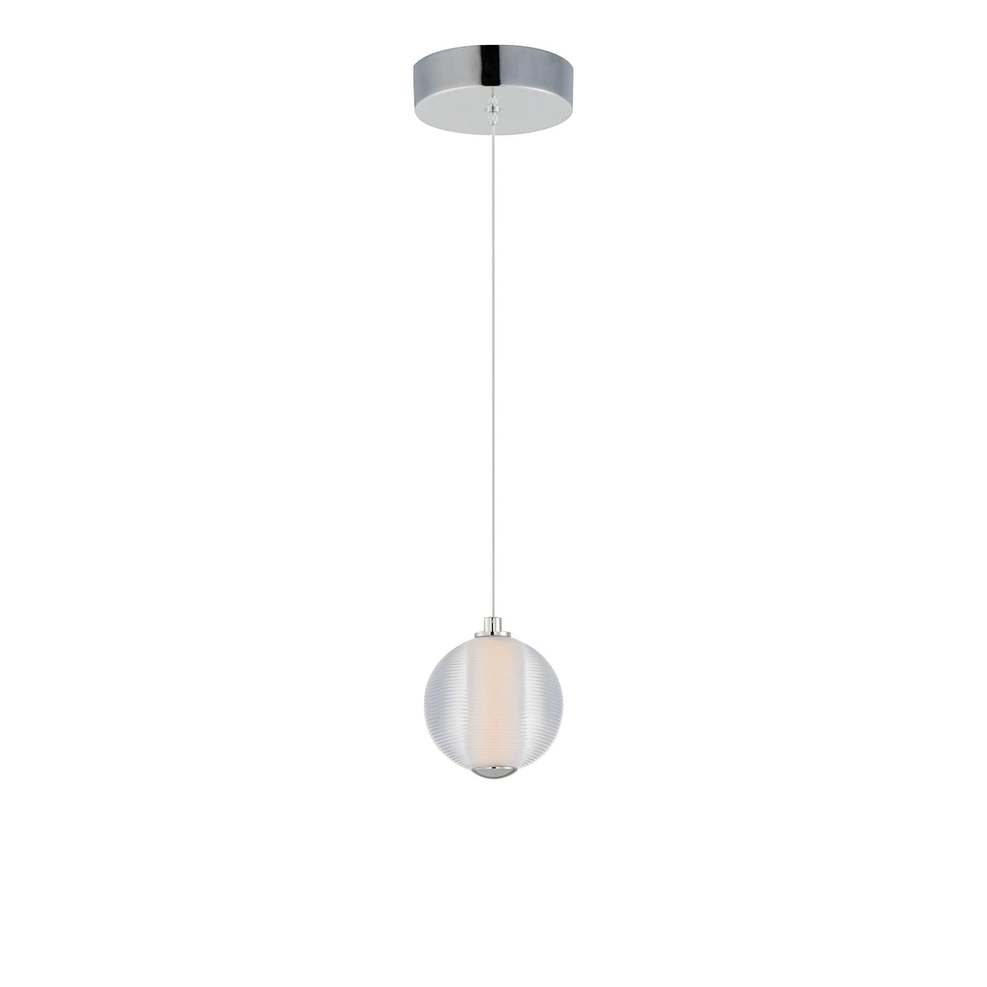 ET2 A-ET2-E24641-144PC Rhythm 1 - Light Polished Chrome Chrome Modern - LED Glass And Steel Pendant Light