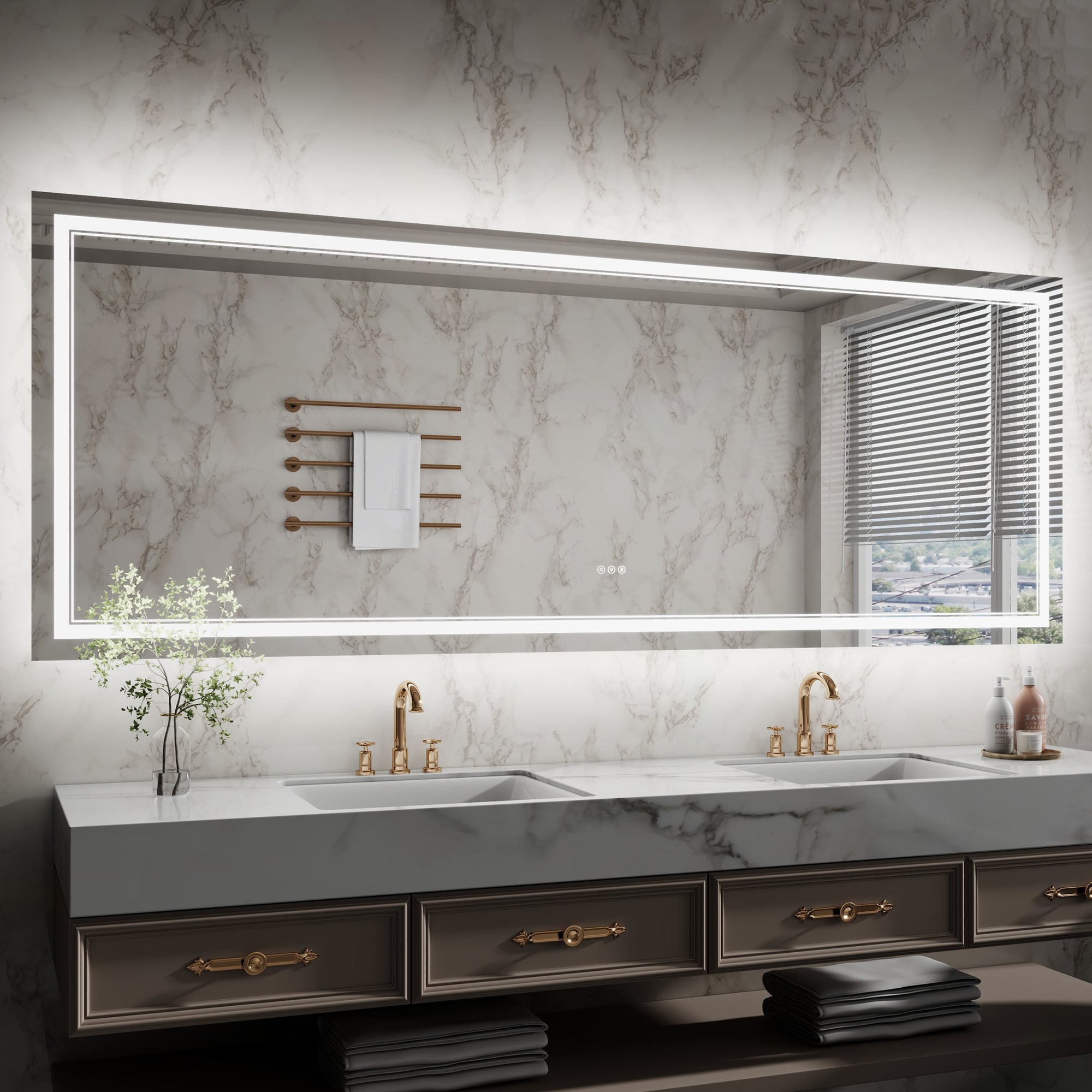 ExBrite EXBM6036V12 Framed-Bath-Mirrors - View #14