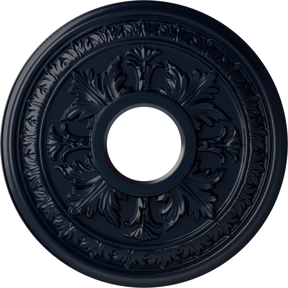 Ekena Millwork CM15BAMDF Baltimore 15.375-in W x 15.375-in L Painted Midnight Dream Polyurethane Whole Ceiling Medallion