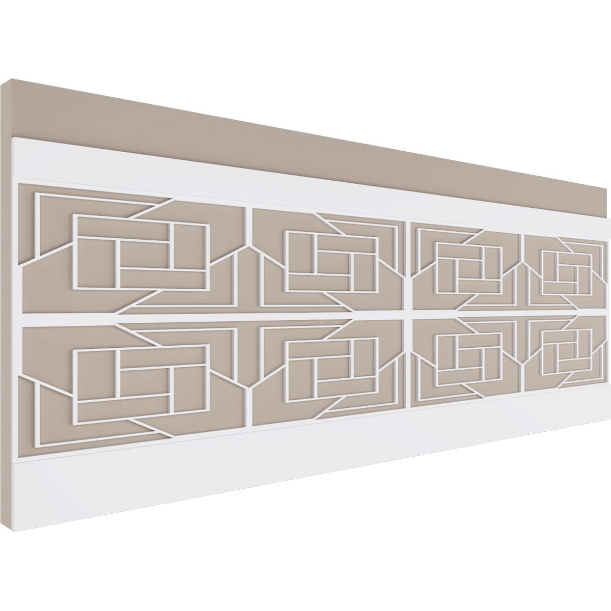 Ekena Millwork WPK32X94LLD 32-in x 94-1/2-in Smooth Paintable/Stainable White PVC Wainscoting Wall Panel ( 21.04-sq ft )