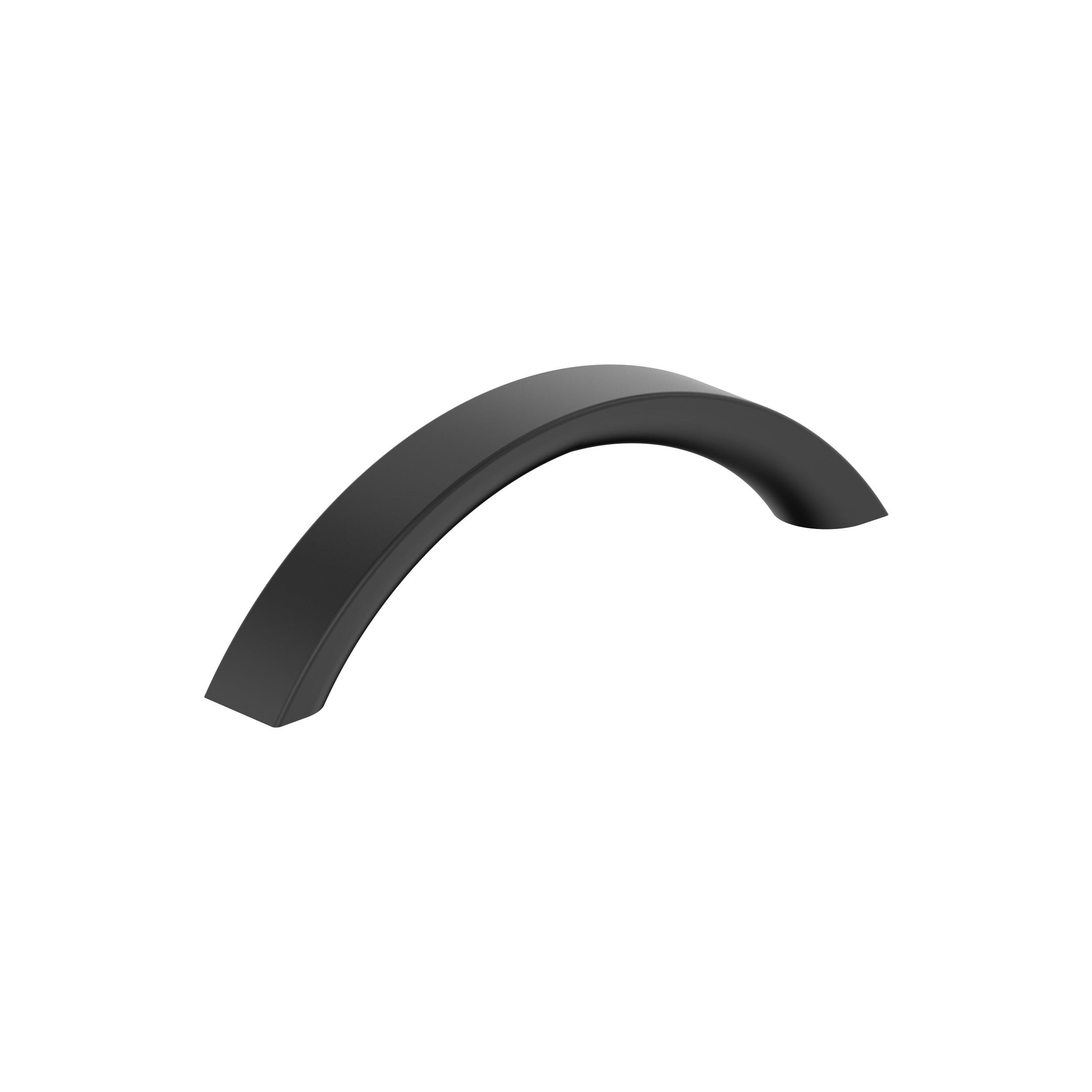 Amerock 10VMP37346MB Parabolic 3-3/4-in , 96mm Center to Center Matte Black Arch Handle Drawer Pulls 10 -Pack