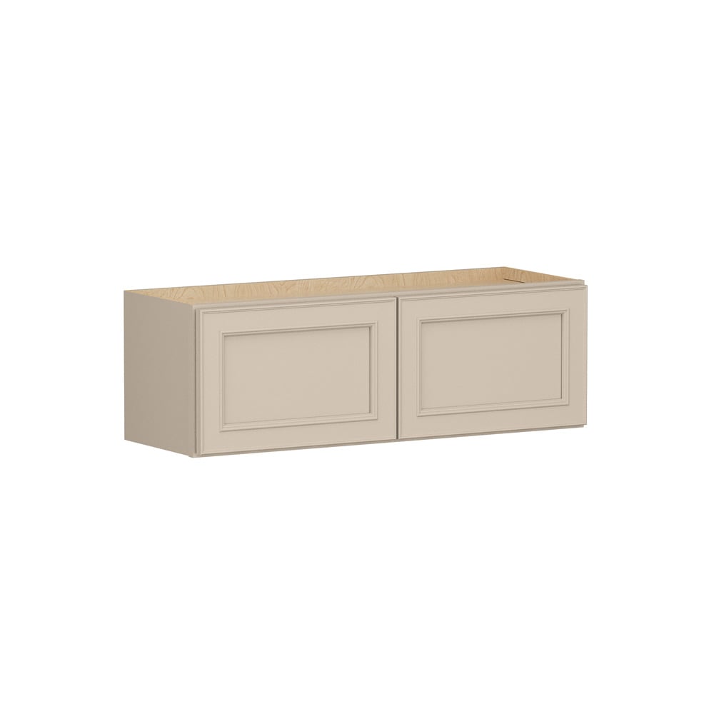 Shenandoah Irvington 36-in W x 12-in H x 12-in D Oat Painted Wall Fully Assembled Cabinet Recessed Panel Miter