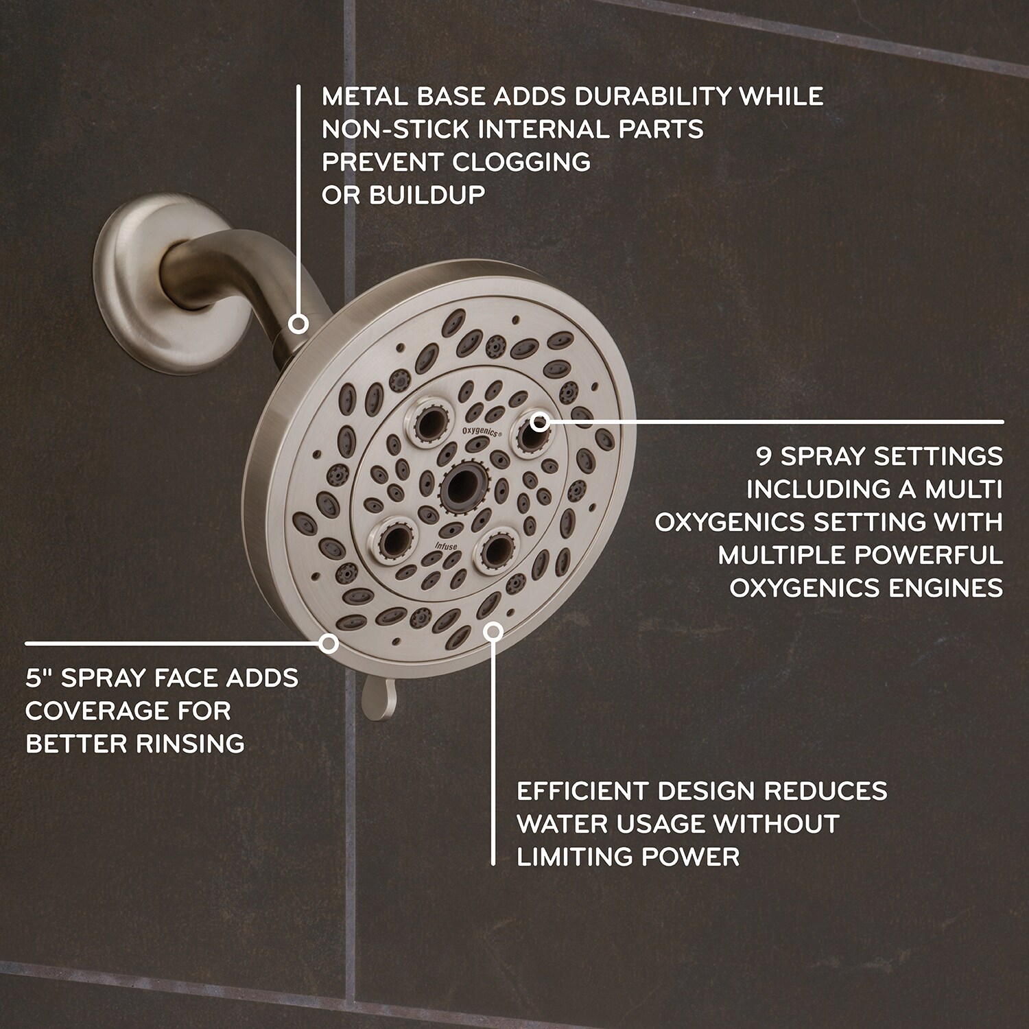 Oxygenics 99566 Fixed-Showerhead - View #2
