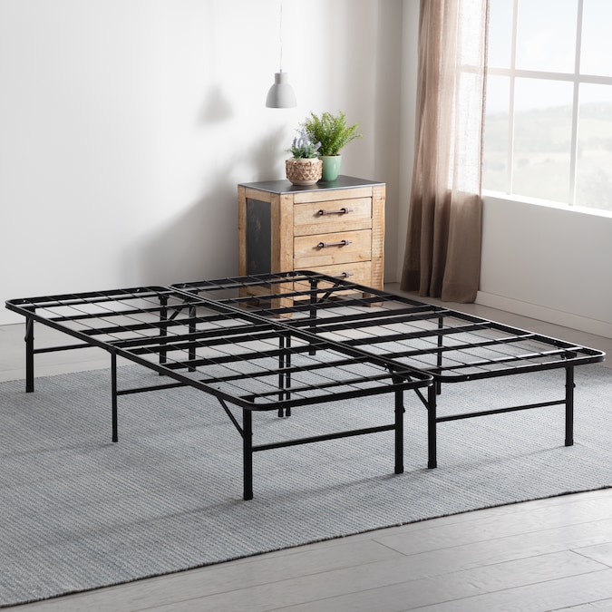Brookside Black Twin Platform Bed In, Black Twin Size Bed Frame With Drawers