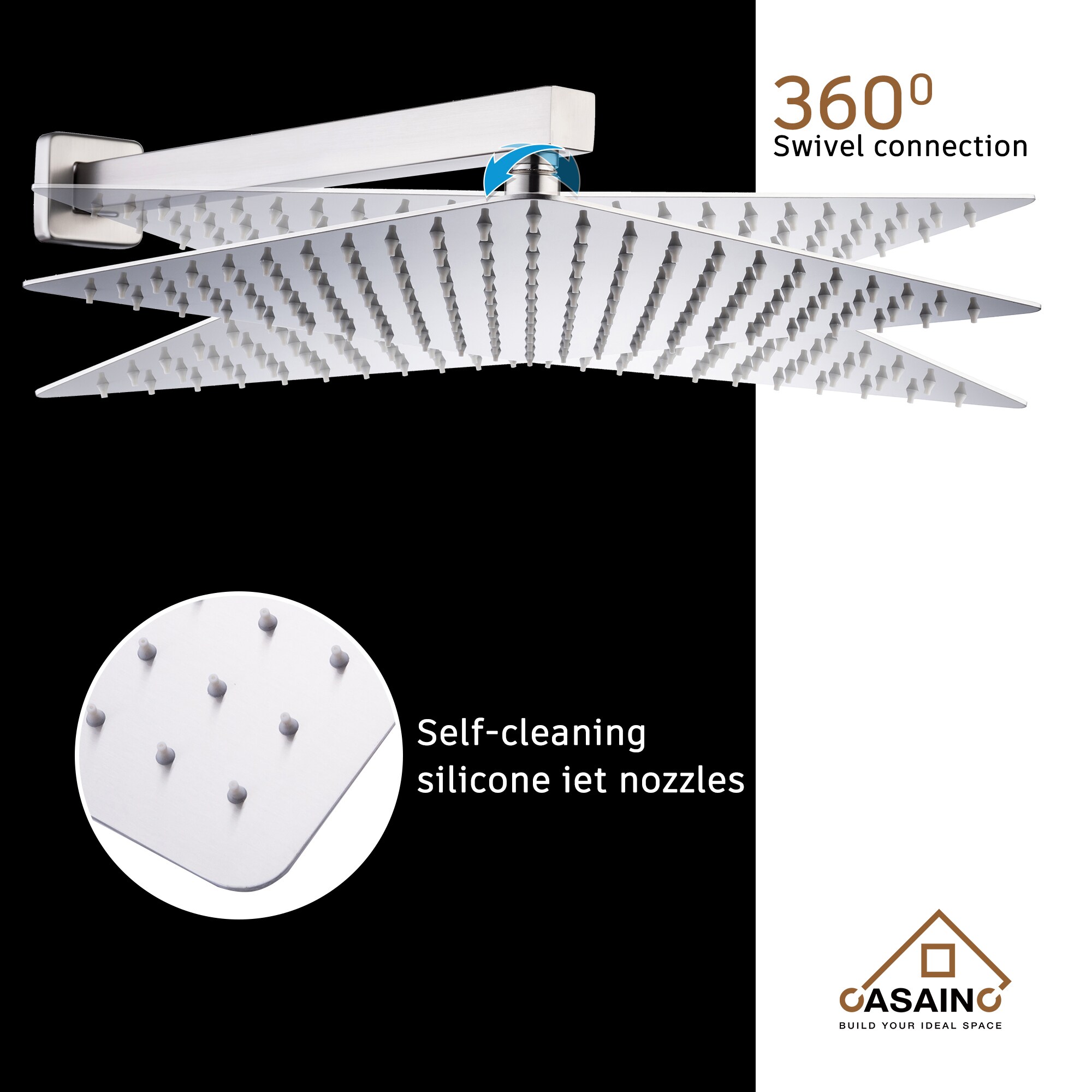 CASAINC EB-W-2-10-BN Showerhead-Bar-Panels - View #10