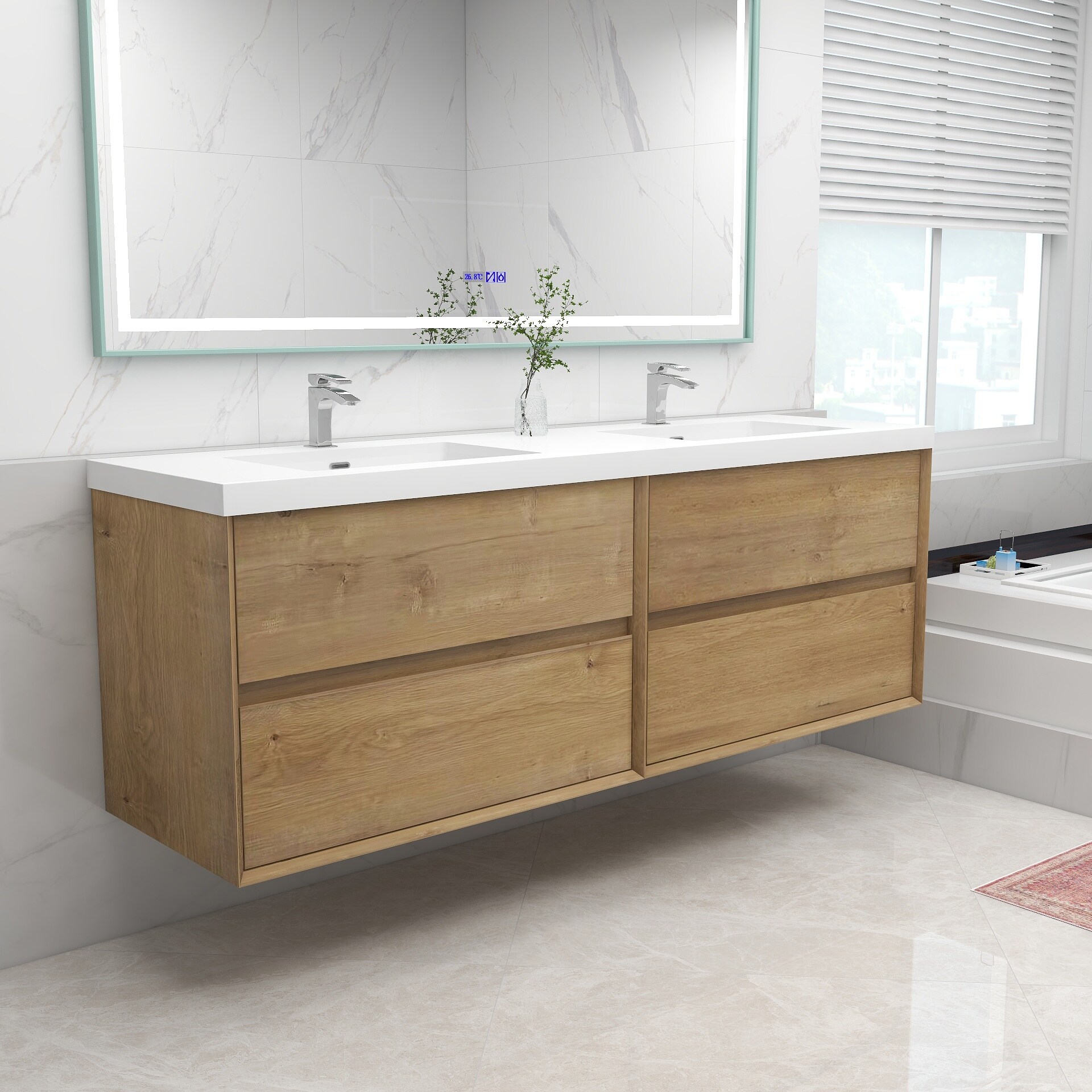 BV Better Vanity SLIM72D-OAK Bath-Vanity-Combo - View #6