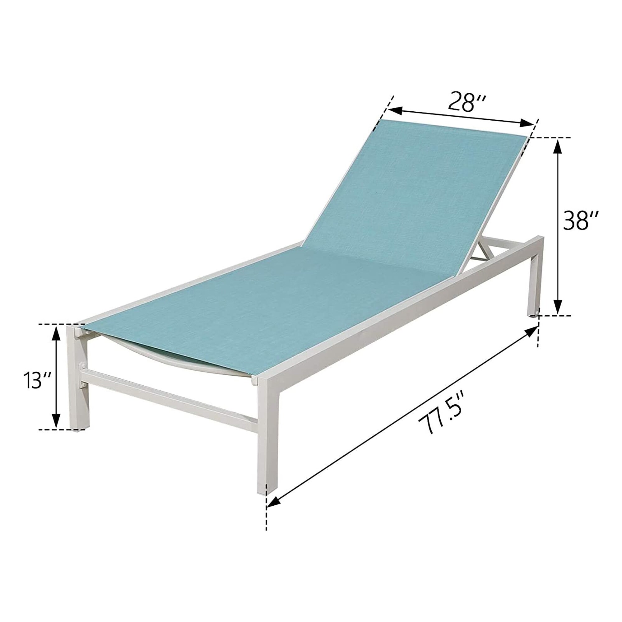 PEAK HOME FURNISHINGS Contemporary Chaise Lounge Chair with Adjustable