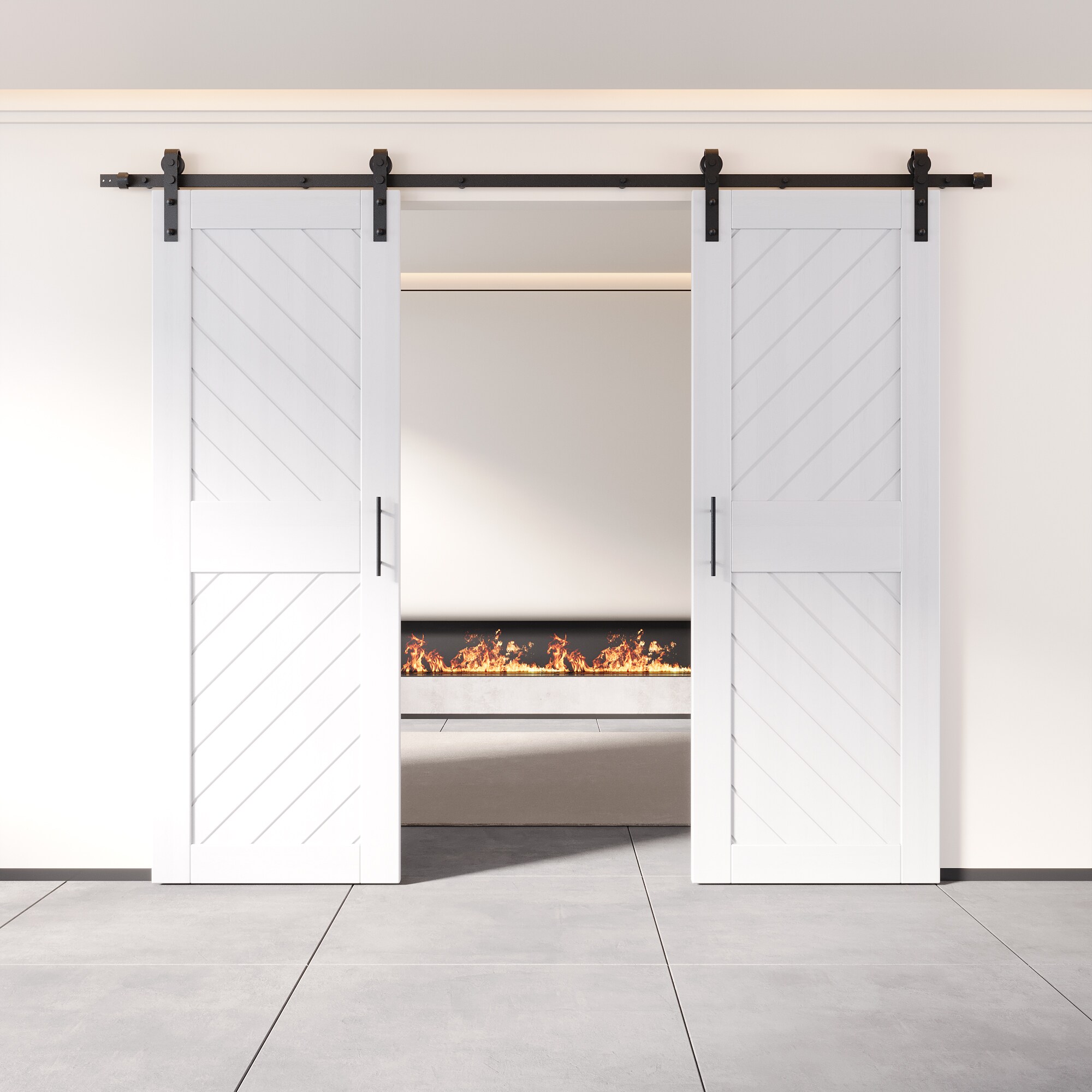 HOMACER YT2H108C-XT4-2684-WH Barn-Doors - View #8