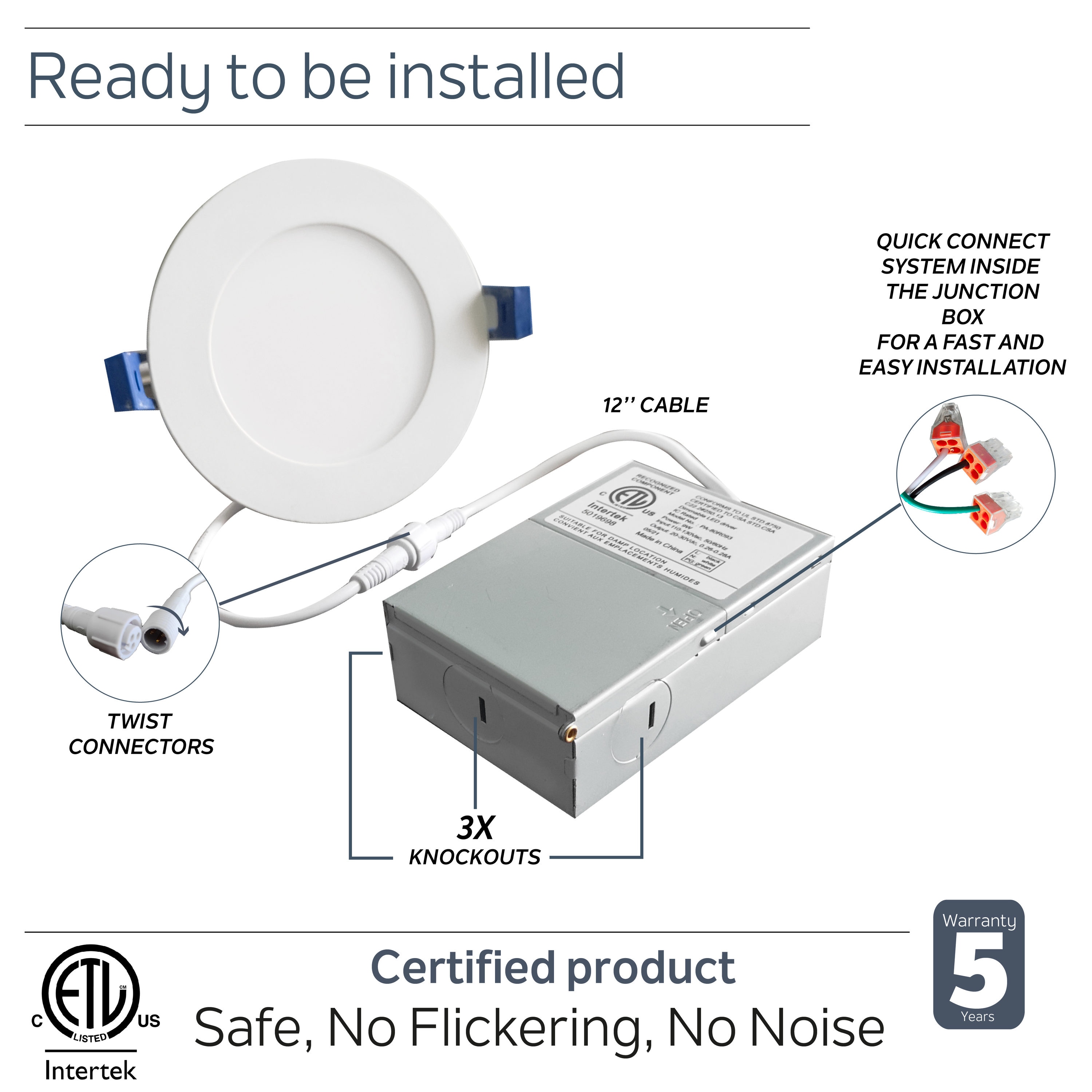 NADAIR SL3-450-WH3KBK Recessed-Kits - View #4